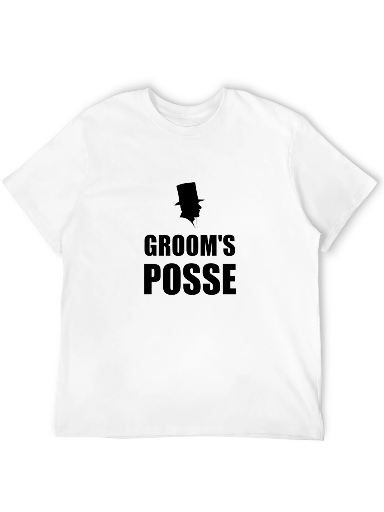 Black Groom's Posse Crew T-Shirt - Wedding Party Apparel view 12