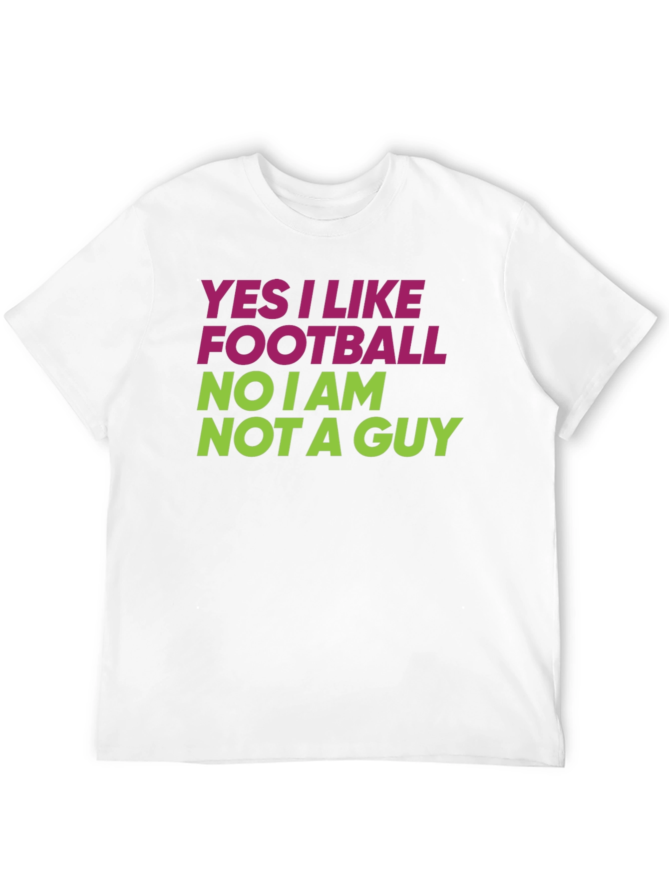 Black Funny Football Fan T-Shirt - Yes I Like Football, No I am Not A Guy view 12