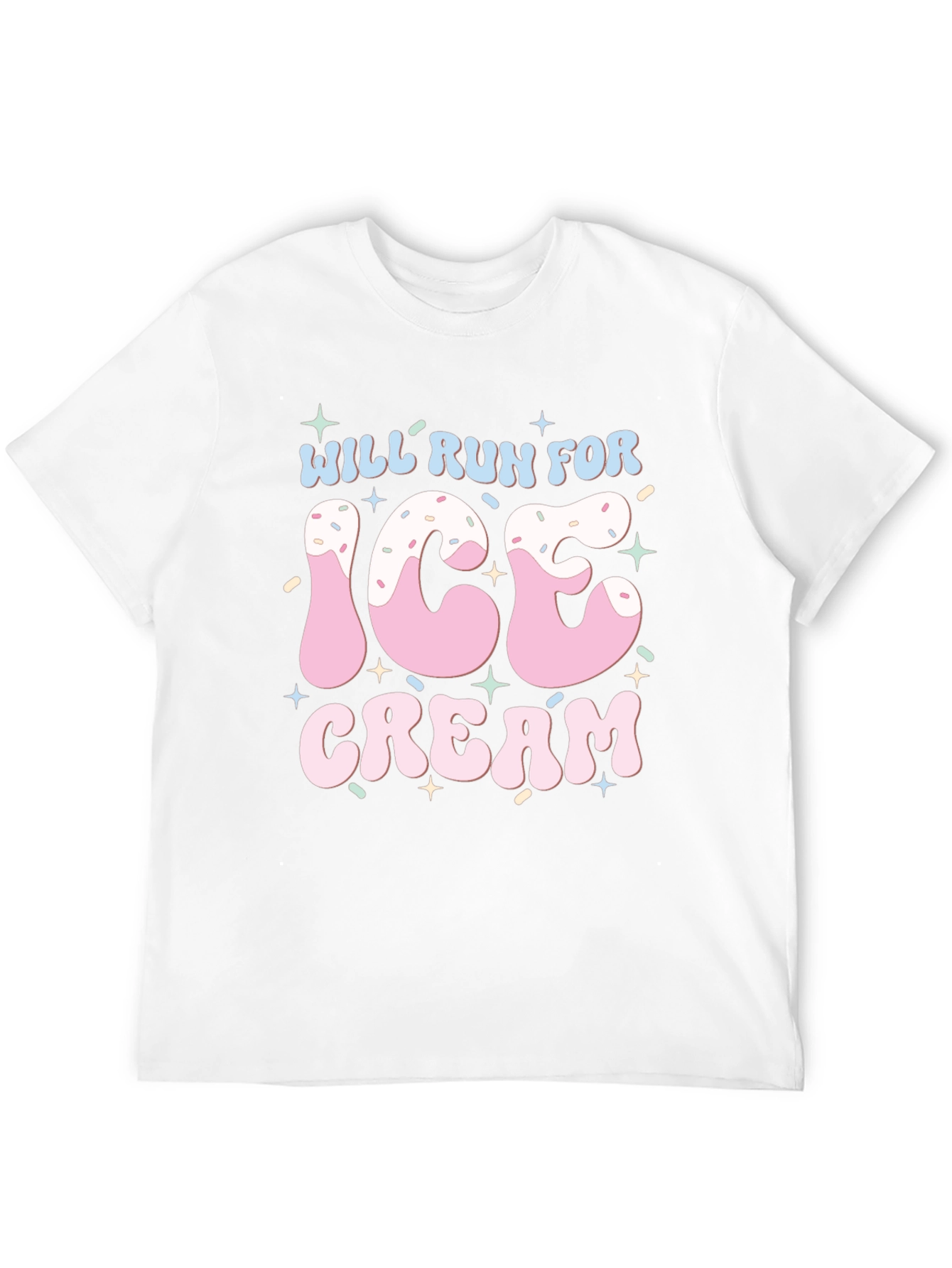 Black Will Run For Ice Cream T-Shirt Black view 12