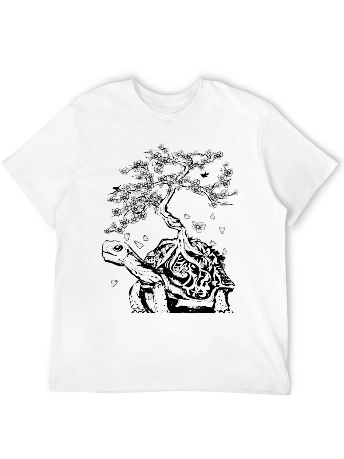 Black Turtle & Tree Graphic Tee - Nature Inspired Style view 12