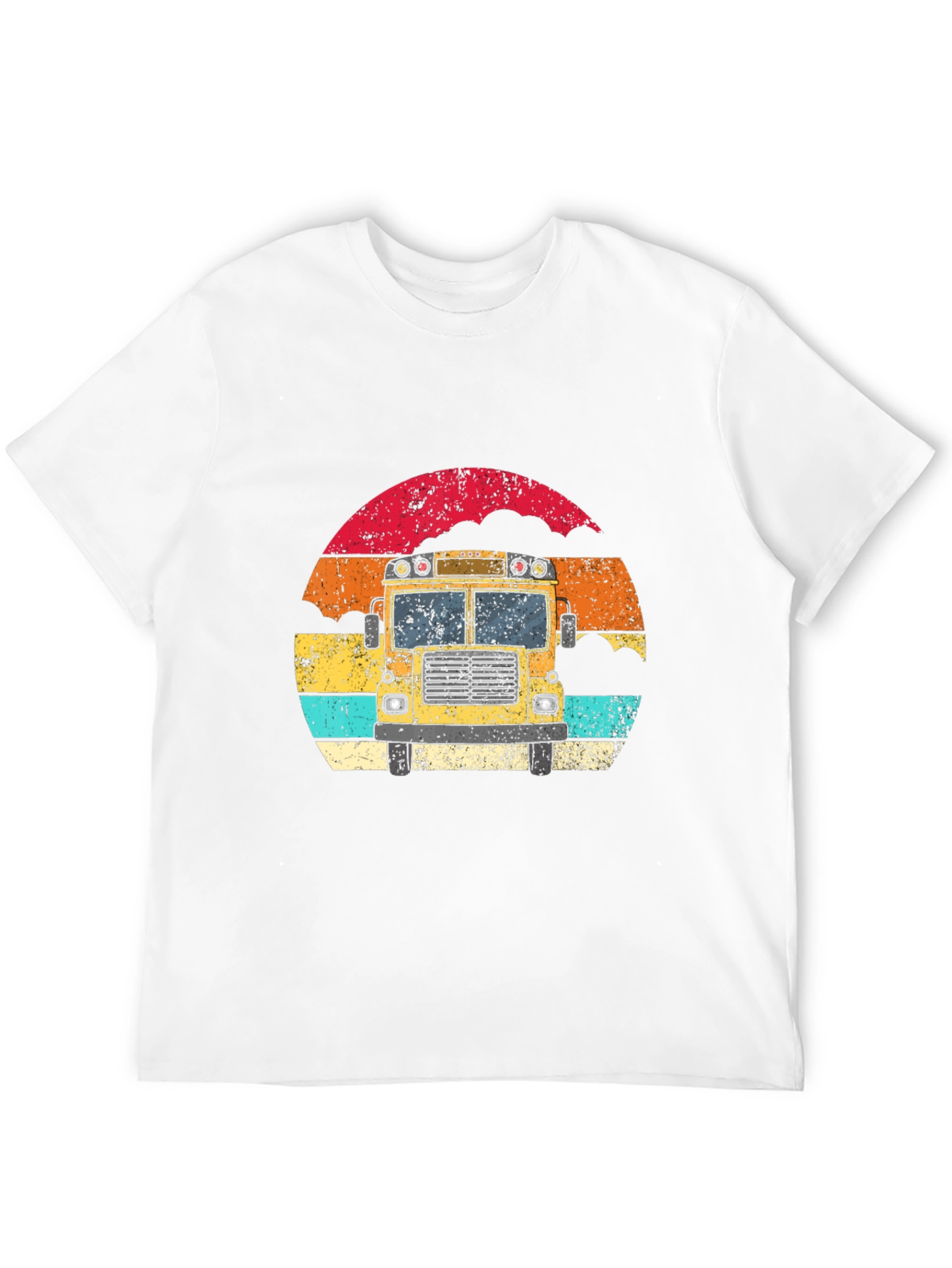 Black Retro School Bus Graphic Tee - Vintage Style T-Shirt view 12