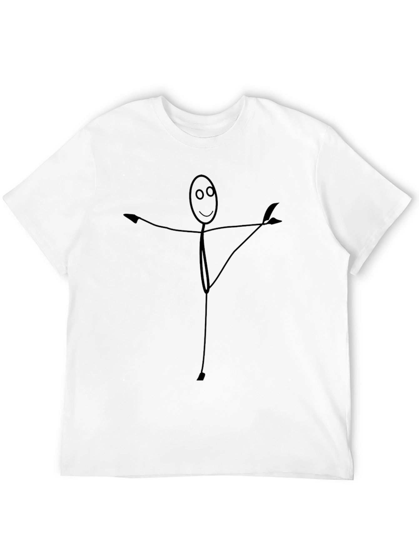 Black Stick Figure Dancer Black T-Shirt view 12