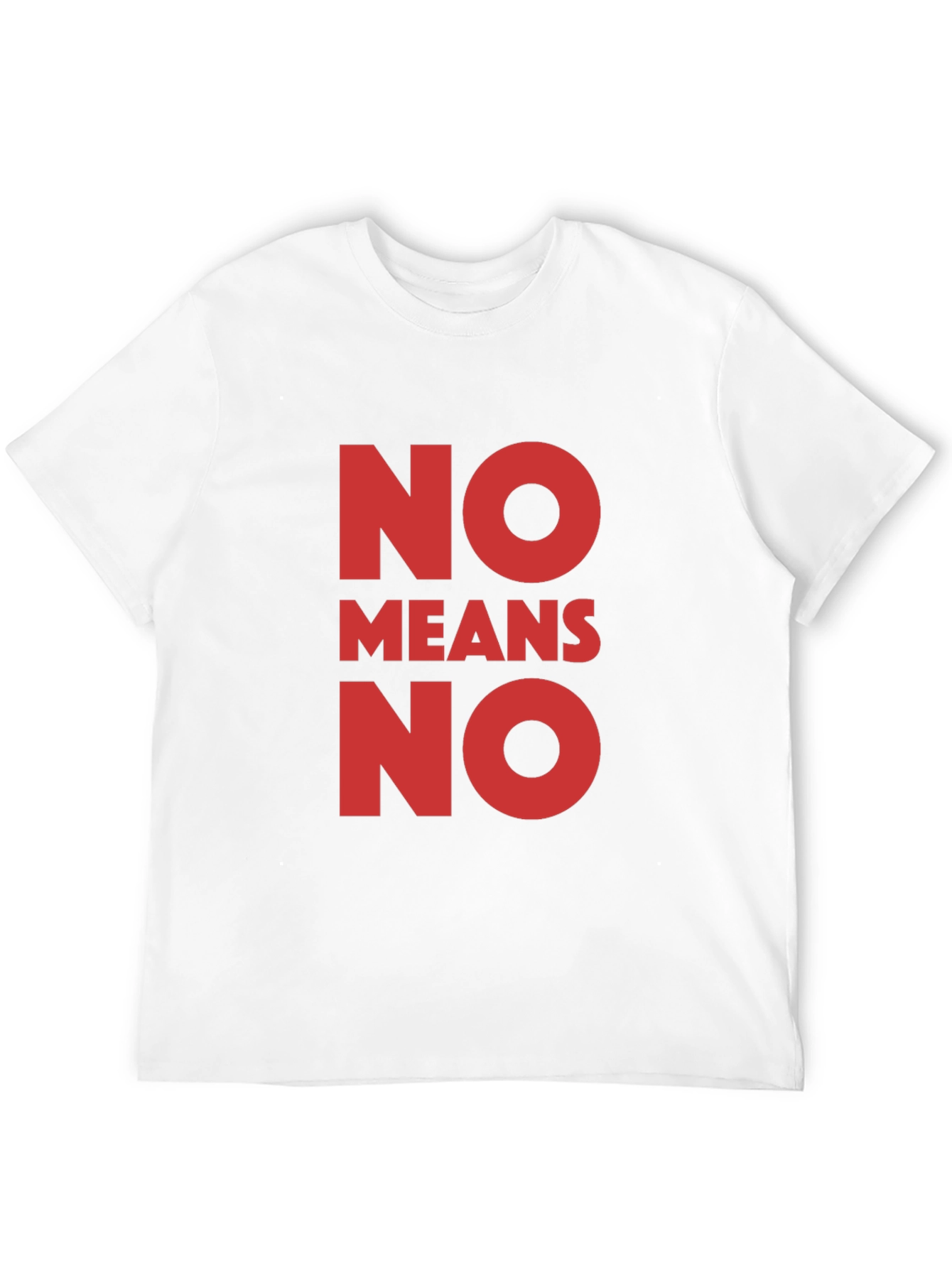 Black No Means No Graphic Tee - Black Cotton T-Shirt view 12