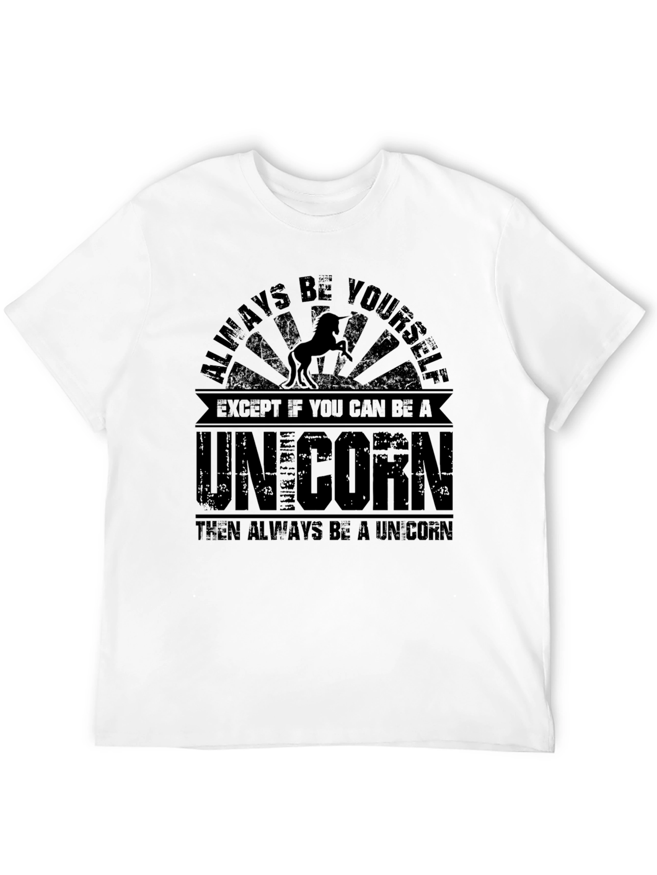 Black Always Be Yourself Unicorn T-Shirt view 12