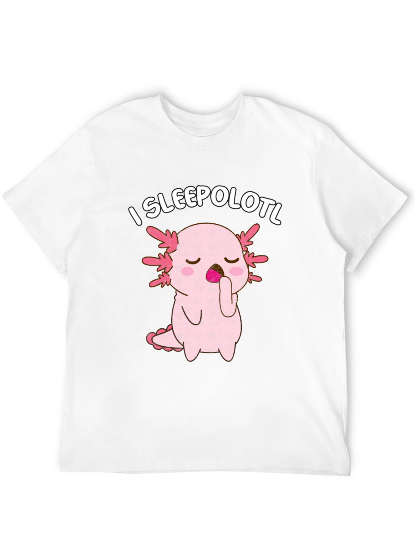 Black I Sleepolotl T-Shirt - Cute Axolotl Sleeping Tee view 12