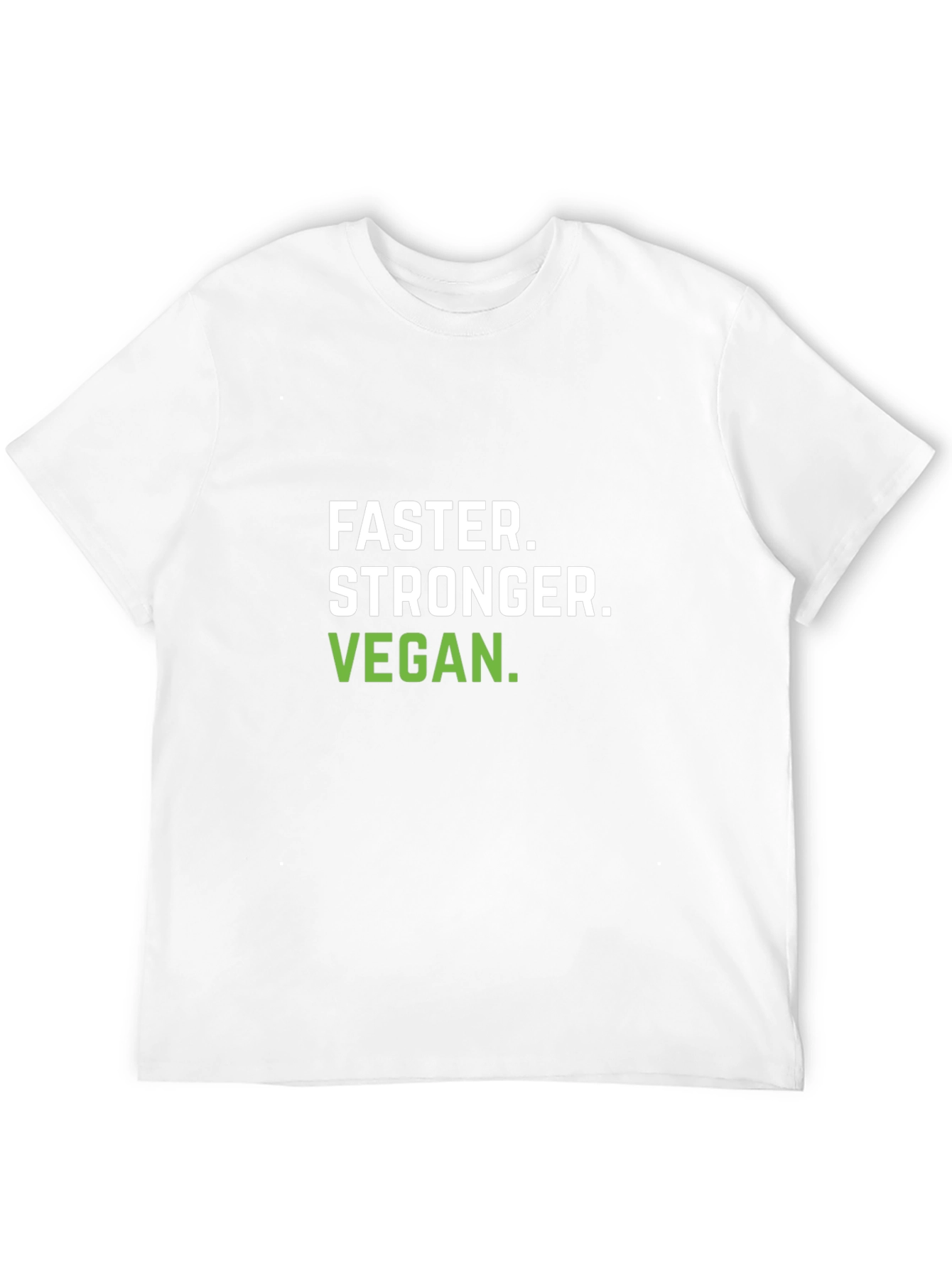 Black Faster Stronger Vegan T-Shirt view 12