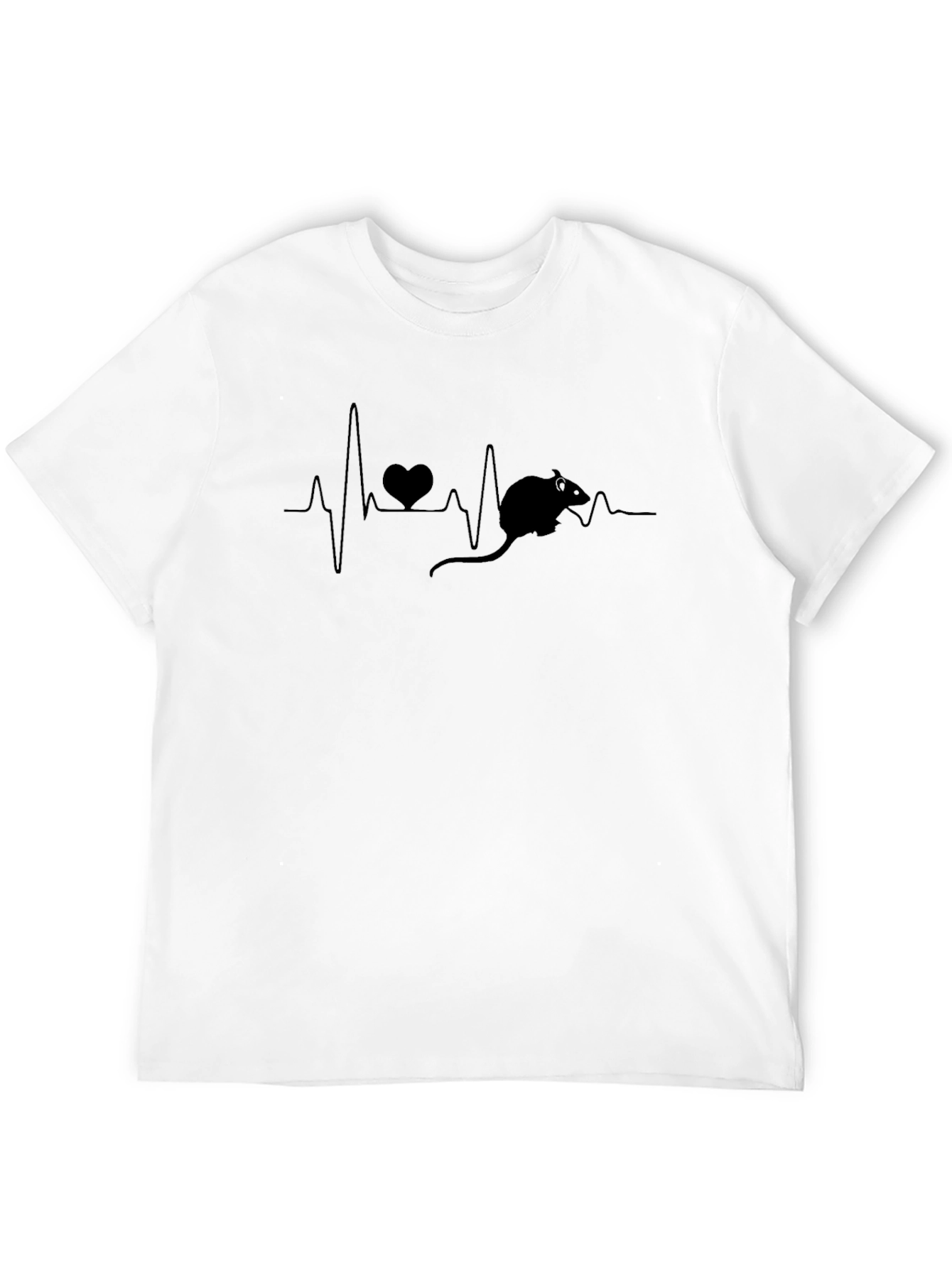 Black Rat Heartbeat T-Shirt - Unique Pet Lover Design view 12