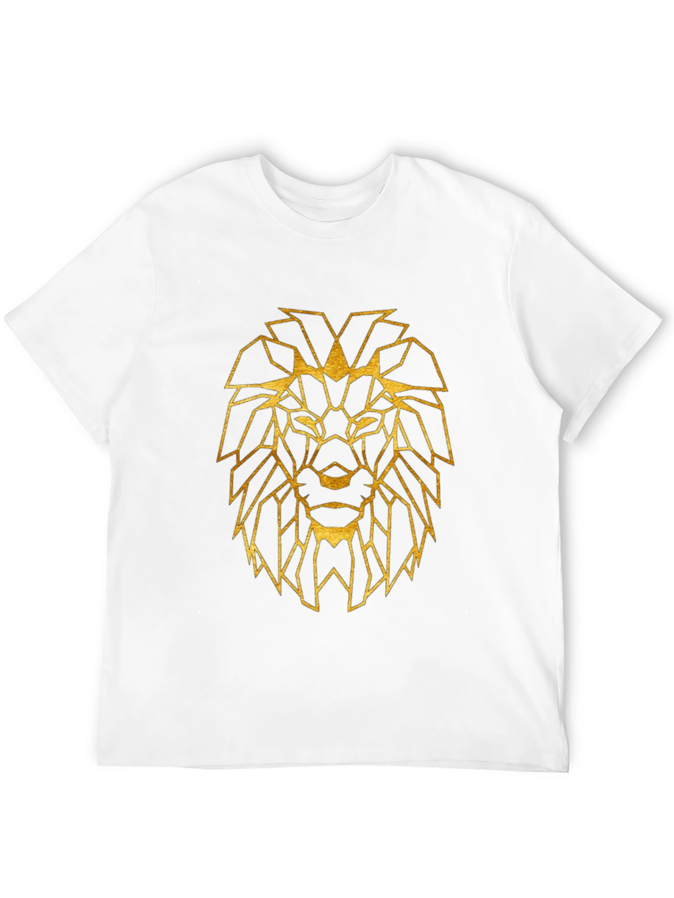 Black Geometric Lion Graphic Tee - Stylish Black Shirt view 12