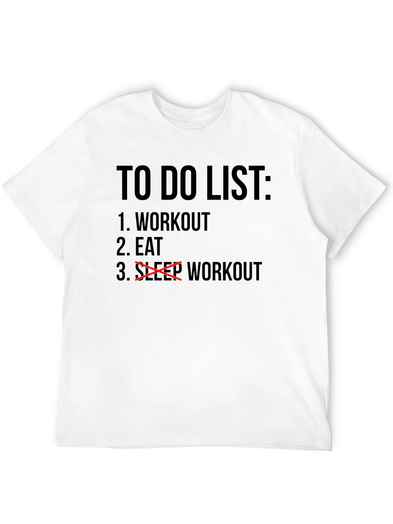 Black Workout Humor T-Shirt - To Do List Gym Tee view 12