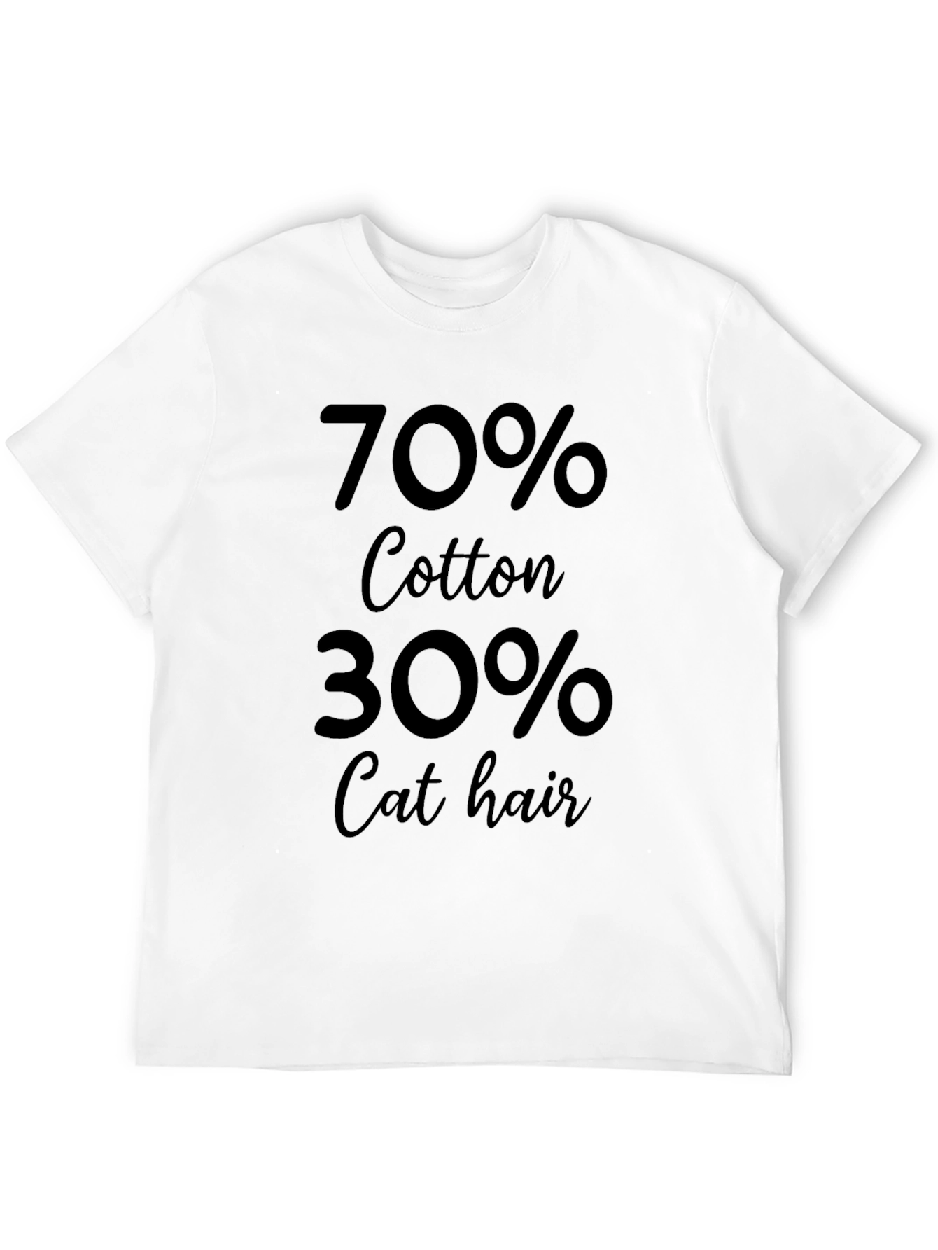 Black Humorous Cat Hair Blend Tee view 12