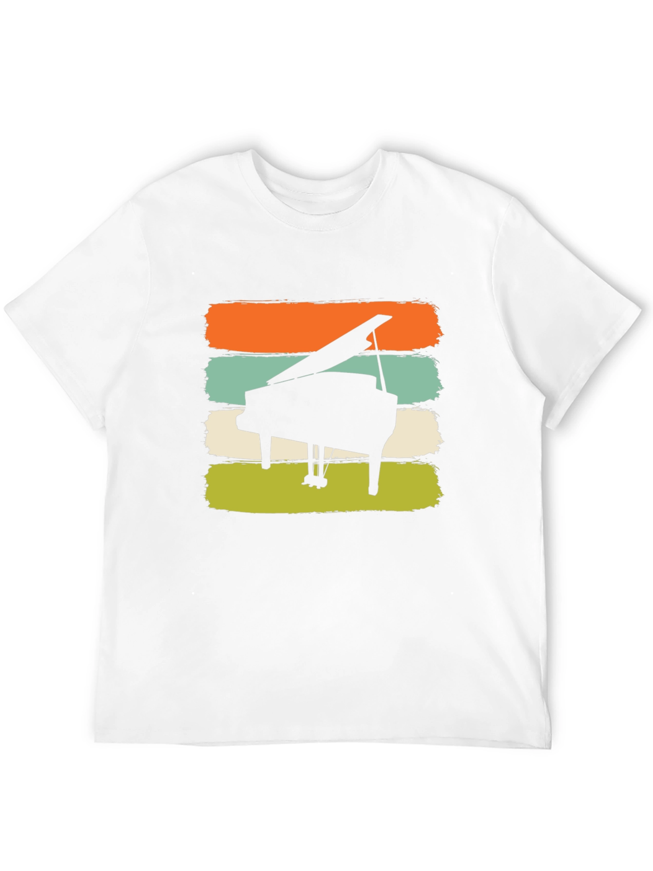 Black Retro Piano Graphic Tee - Music Lover's Shirt view 12