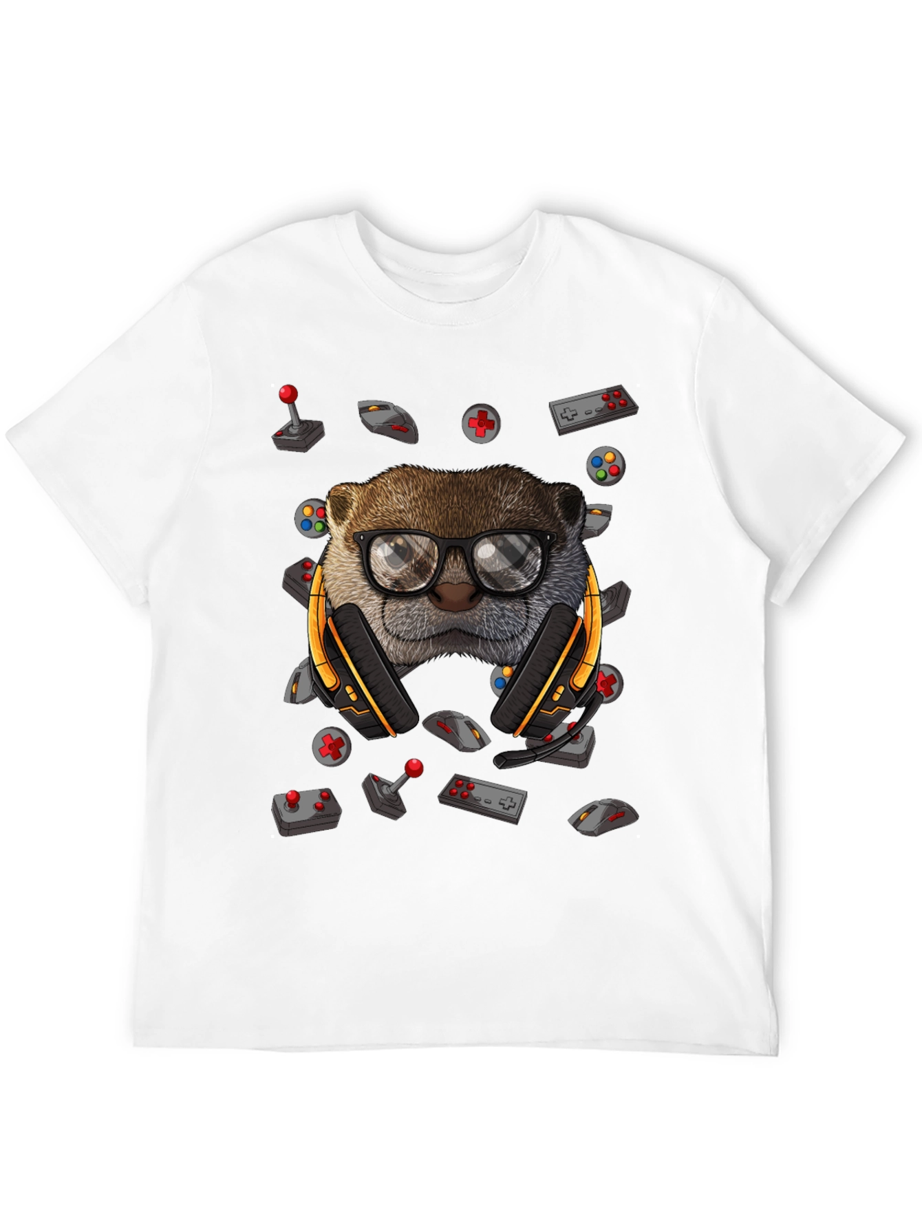 Black Gamer Otter Graphic Tee - Playful Style view 12