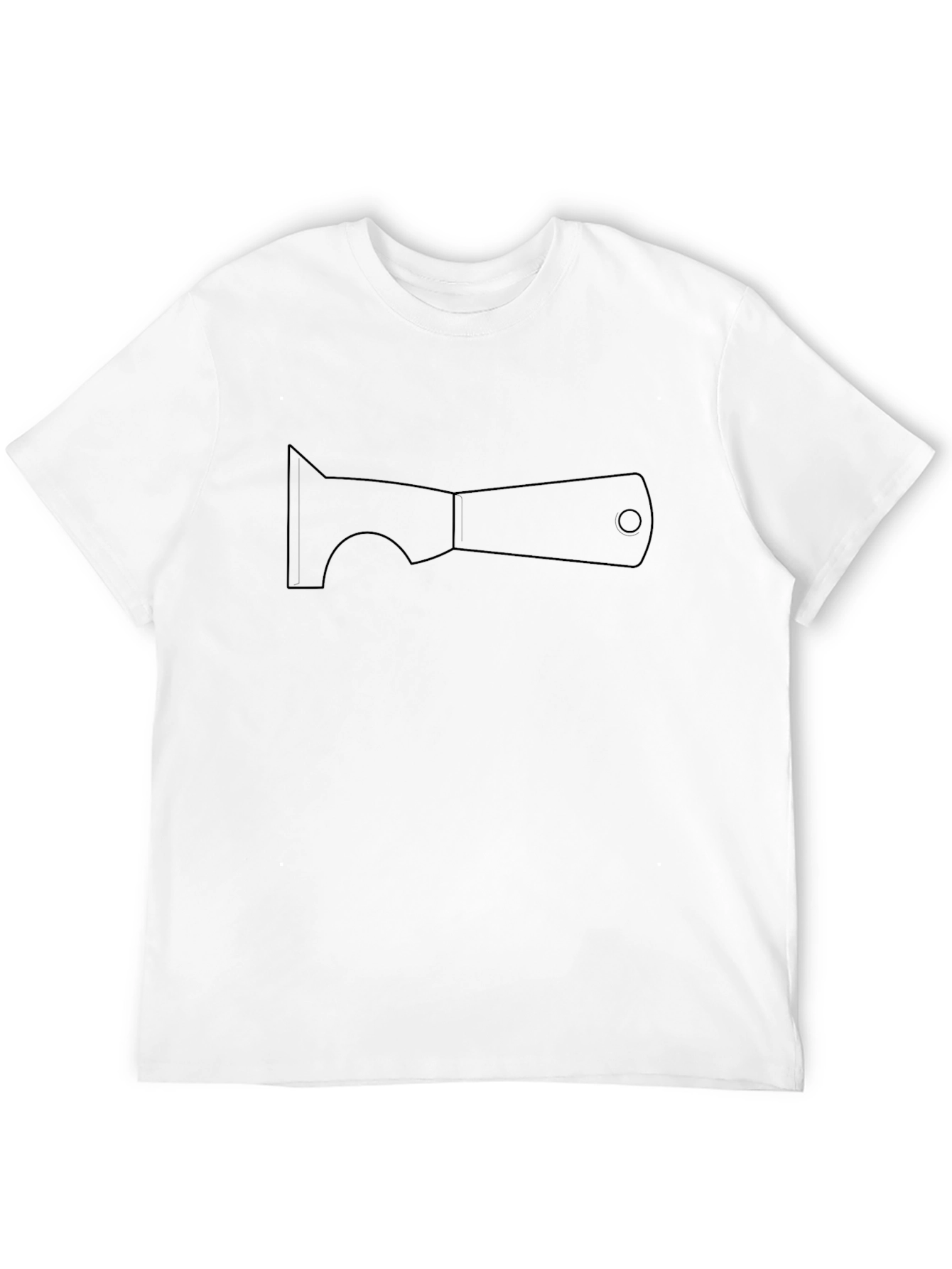 Black Black T-Shirt with Butcher Knife Design view 12