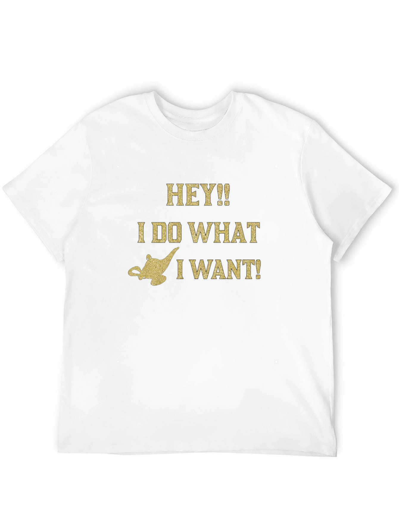 Black Hey!! I Do What I Want! Genie Lamp Graphic T-Shirt view 12
