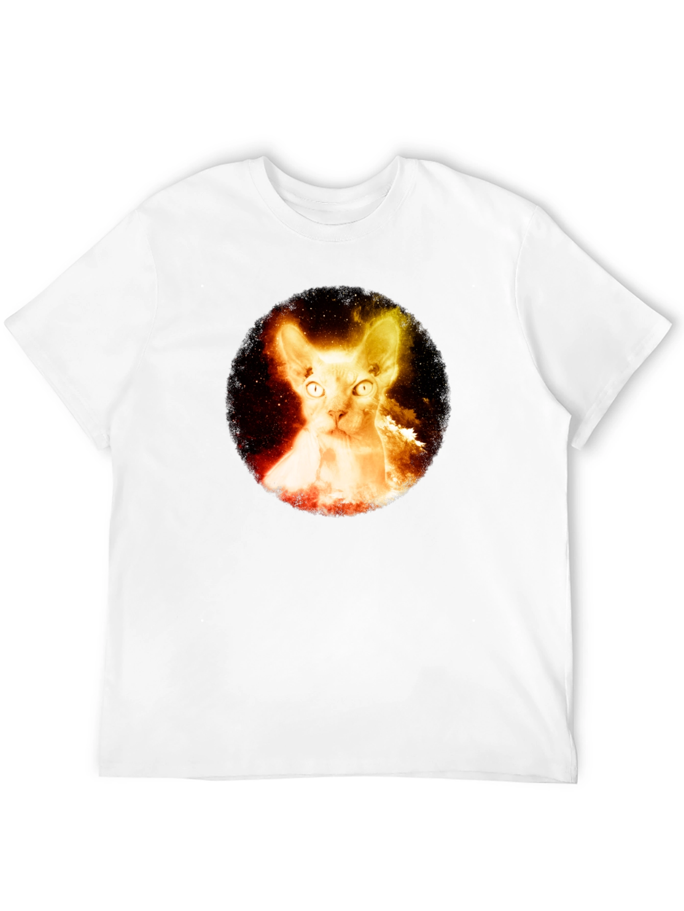 Black Sphynx Cat Galaxy T-Shirt - Unique Graphic Tee view 12