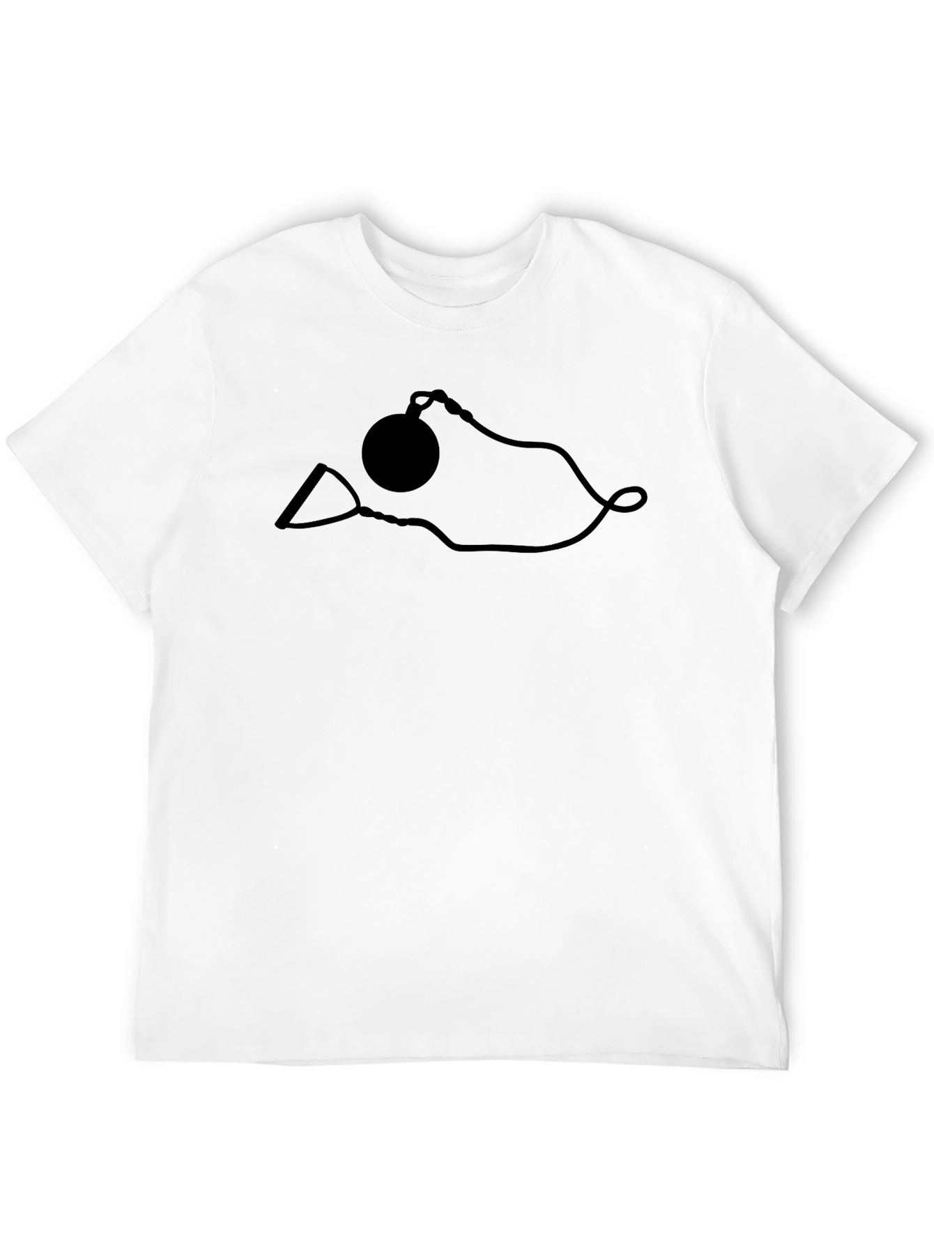 Black Novelty Flail Graphic Tee - Black Cotton Blend view 12