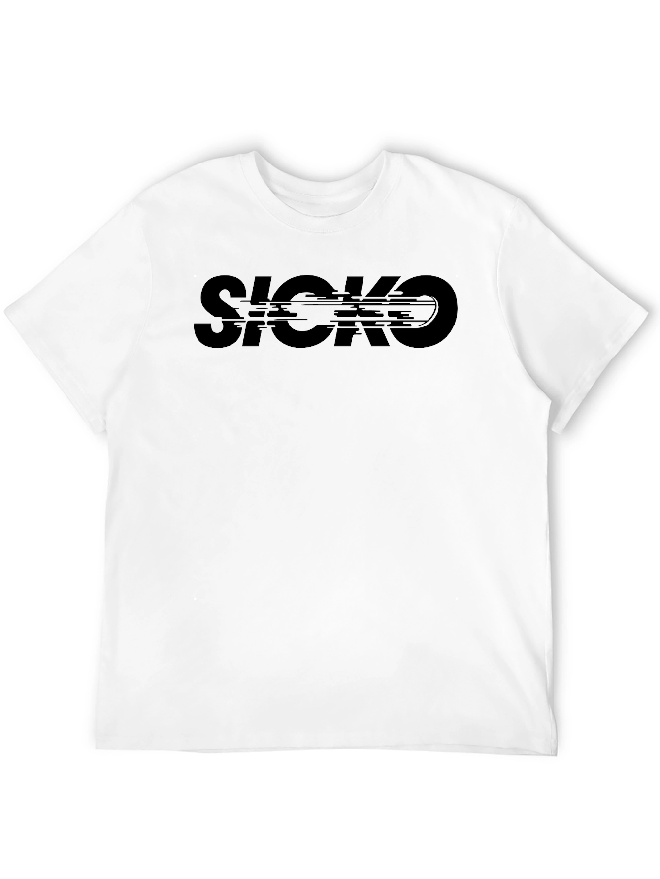 Black Edgy Sicko Graphic Tee - Soft Cotton Blend view 12