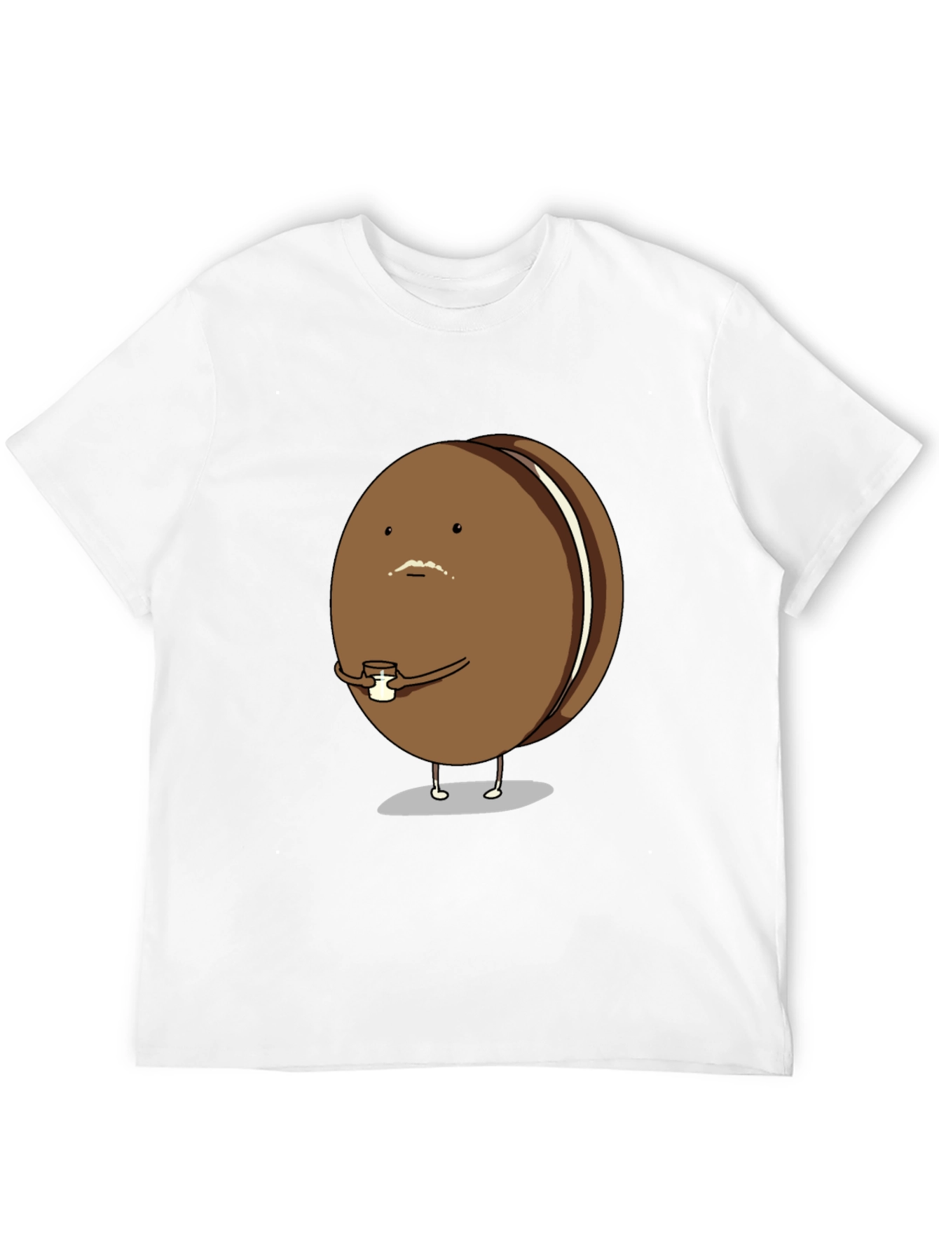 Black Funny Oreo Character Black T-Shirt view 12
