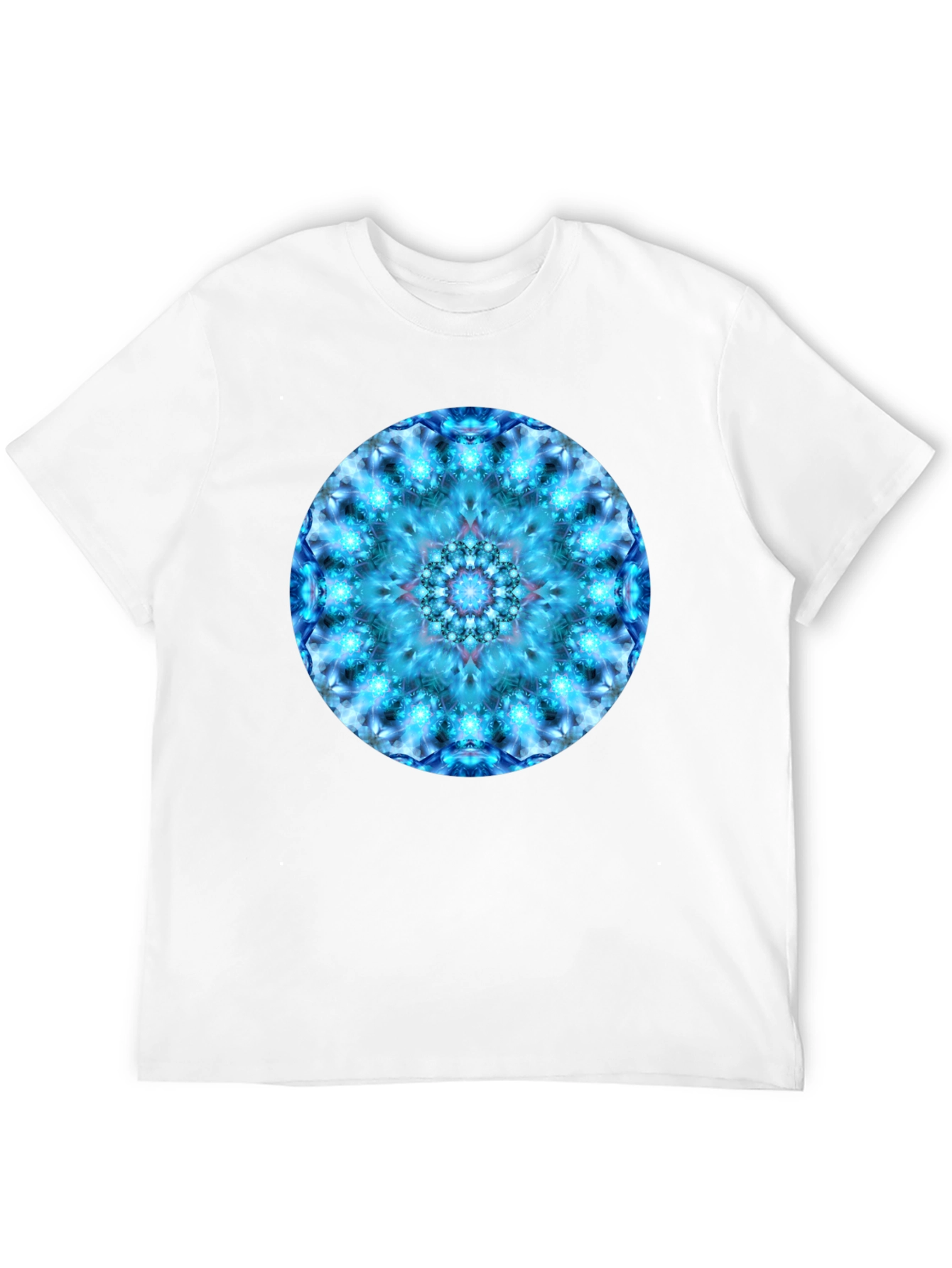 Black Blue Mandala Graphic Tee view 12
