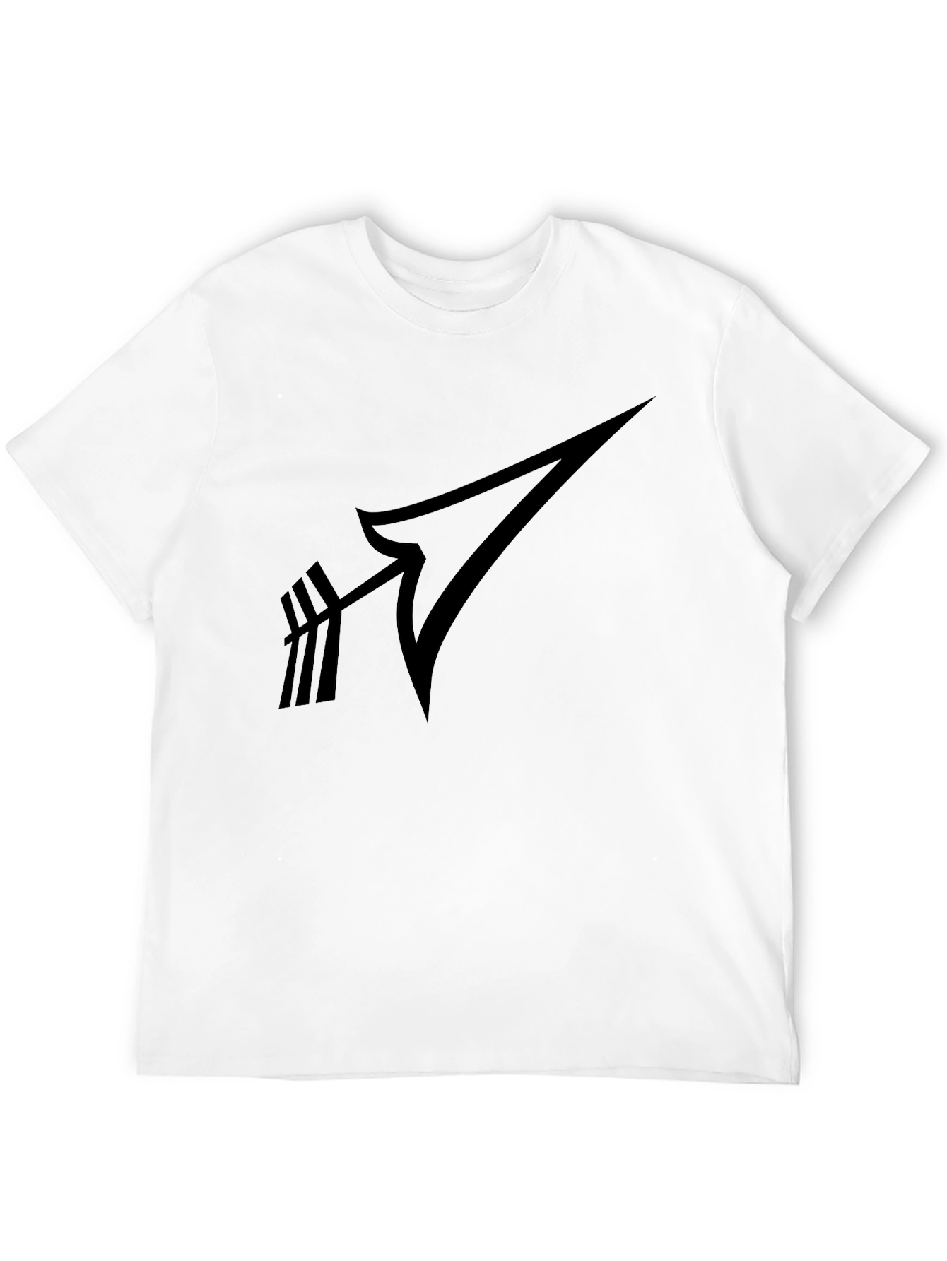 Black Modern Arrow Graphic Black T-Shirt view 12