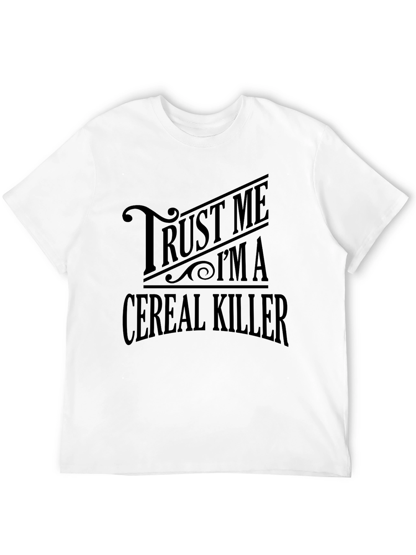 Black Trust Me I'm A Cereal Killer Black T-Shirt view 12