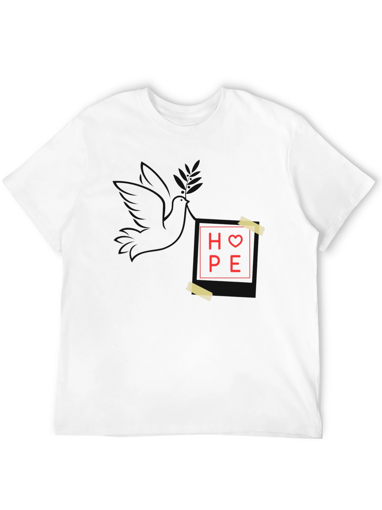 Black Hope Dove Graphic Print Tee - Stylish Comfort view 12