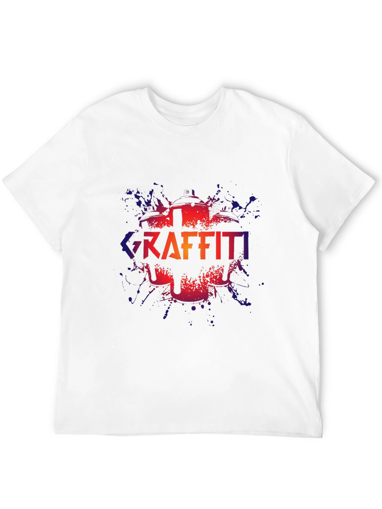 Black Graffiti Drummer Graphic T-Shirt - Black Crew Neck view 12