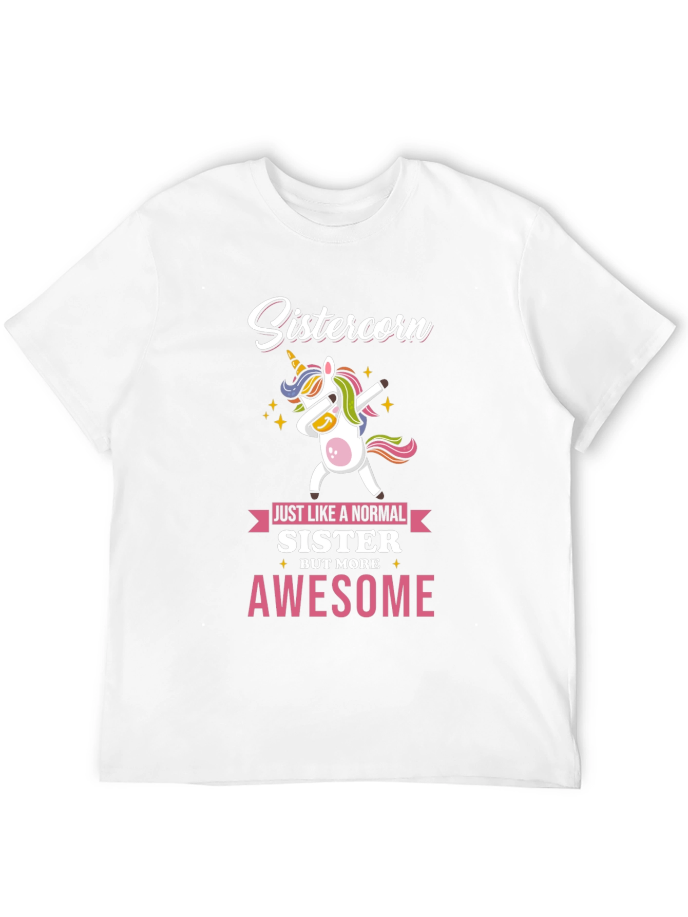 Black Sistercorn Awesome Unicorn Dabbing T-Shirt view 12