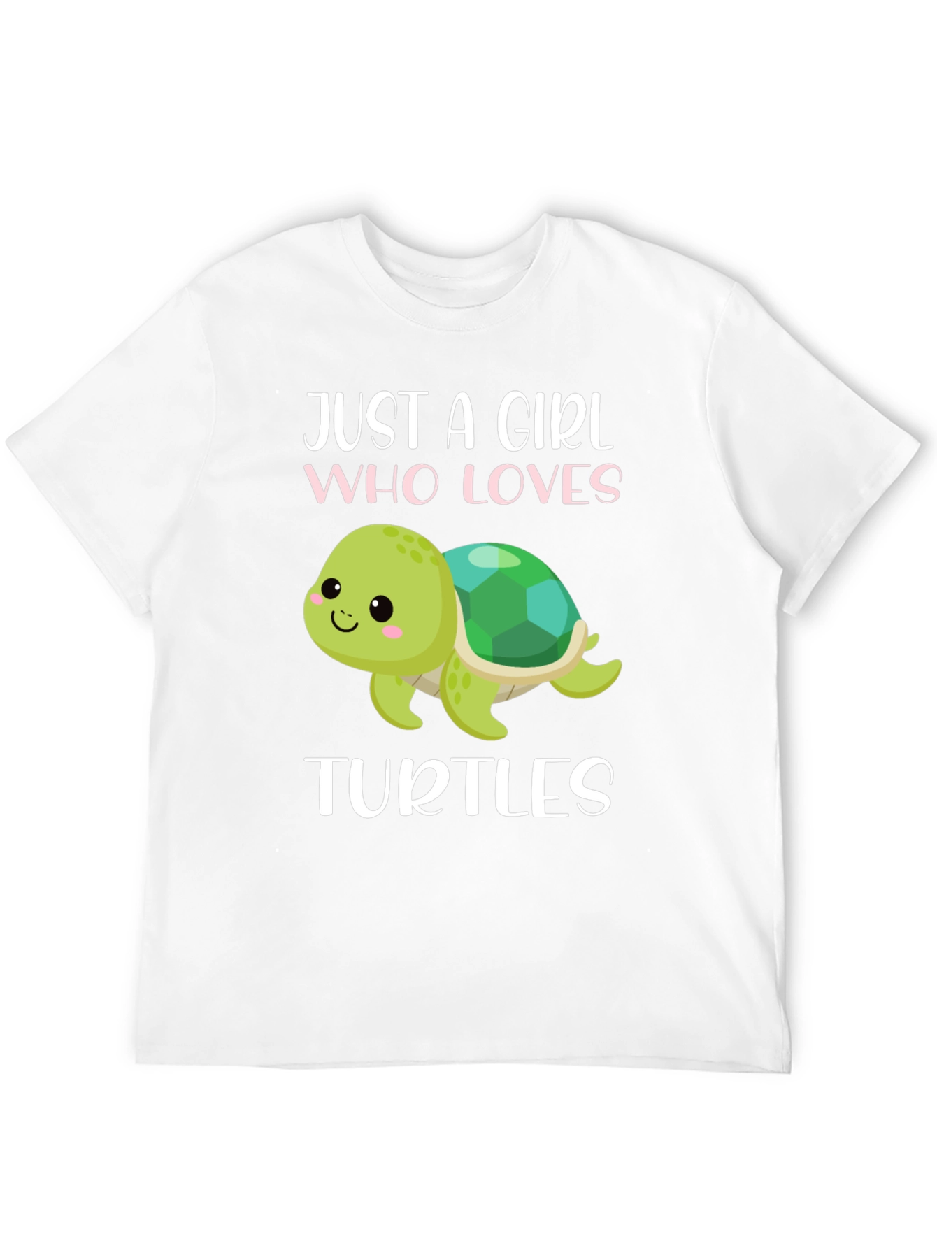 Black Just A Girl Who Loves Turtles T-Shirt view 12