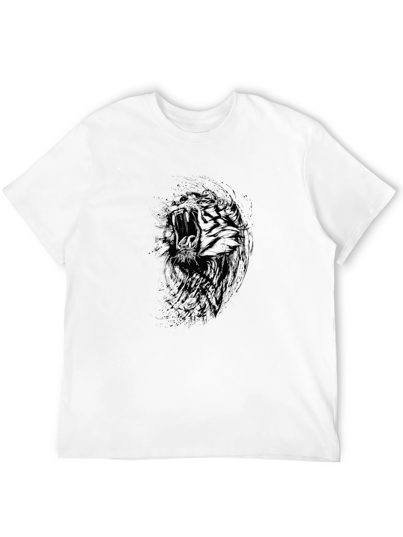 Black Abstract Graphic Print Black T-Shirt view 12