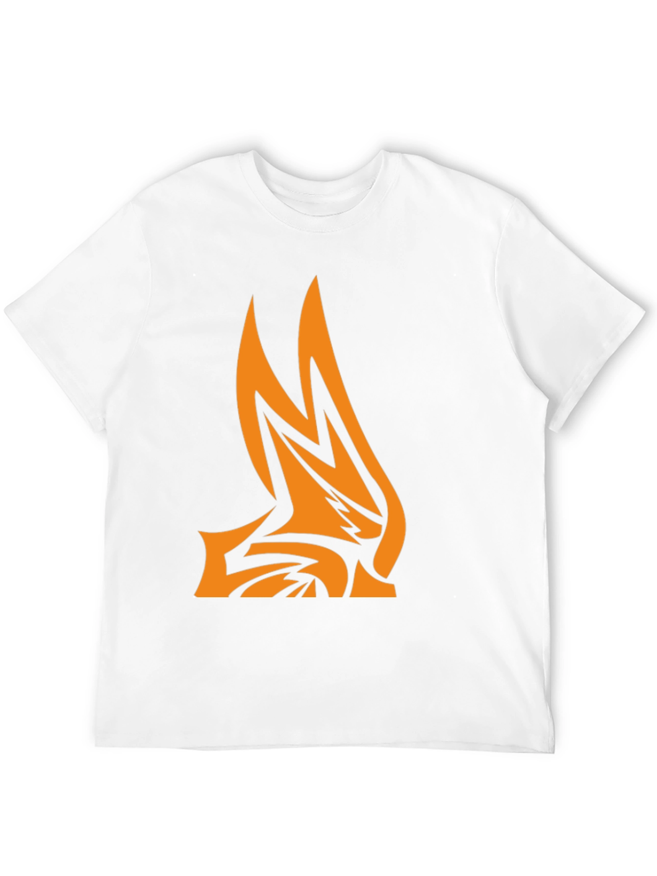 Black Men's Black Graphic Tee - Abstract Flame Design view 12