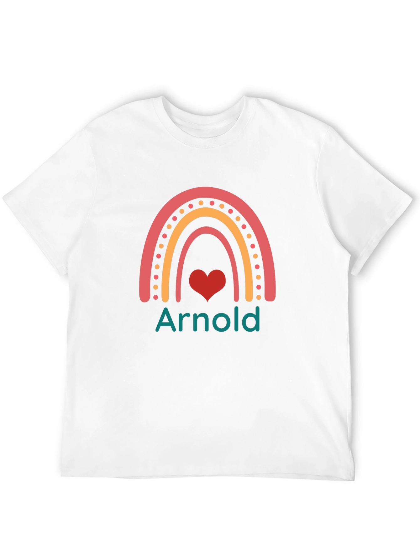 Black Arnold Rainbow Heart Graphic T-Shirt view 12