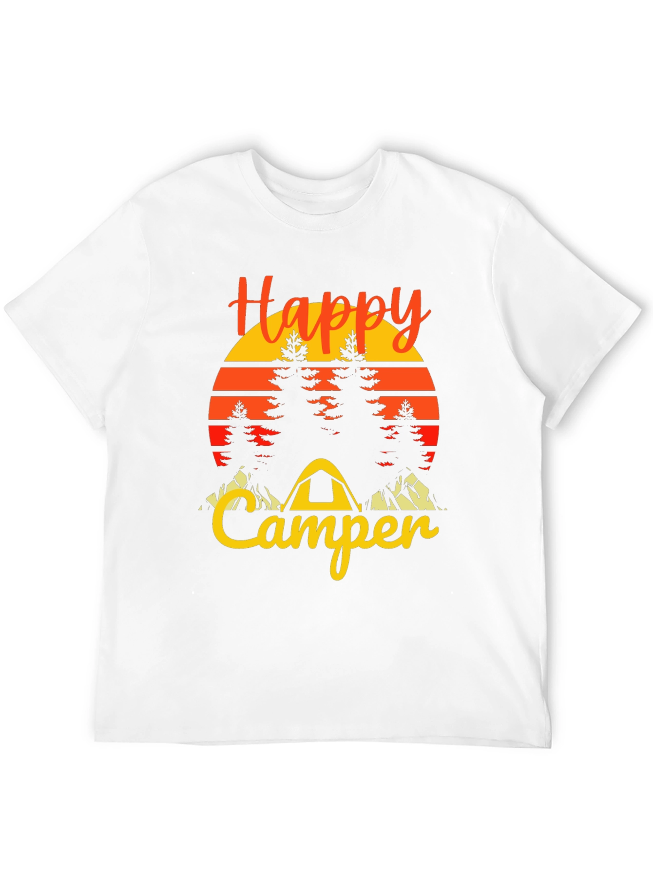 Black Happy Camper Graphic Tee - Outdoor Adventure Shirt view 12