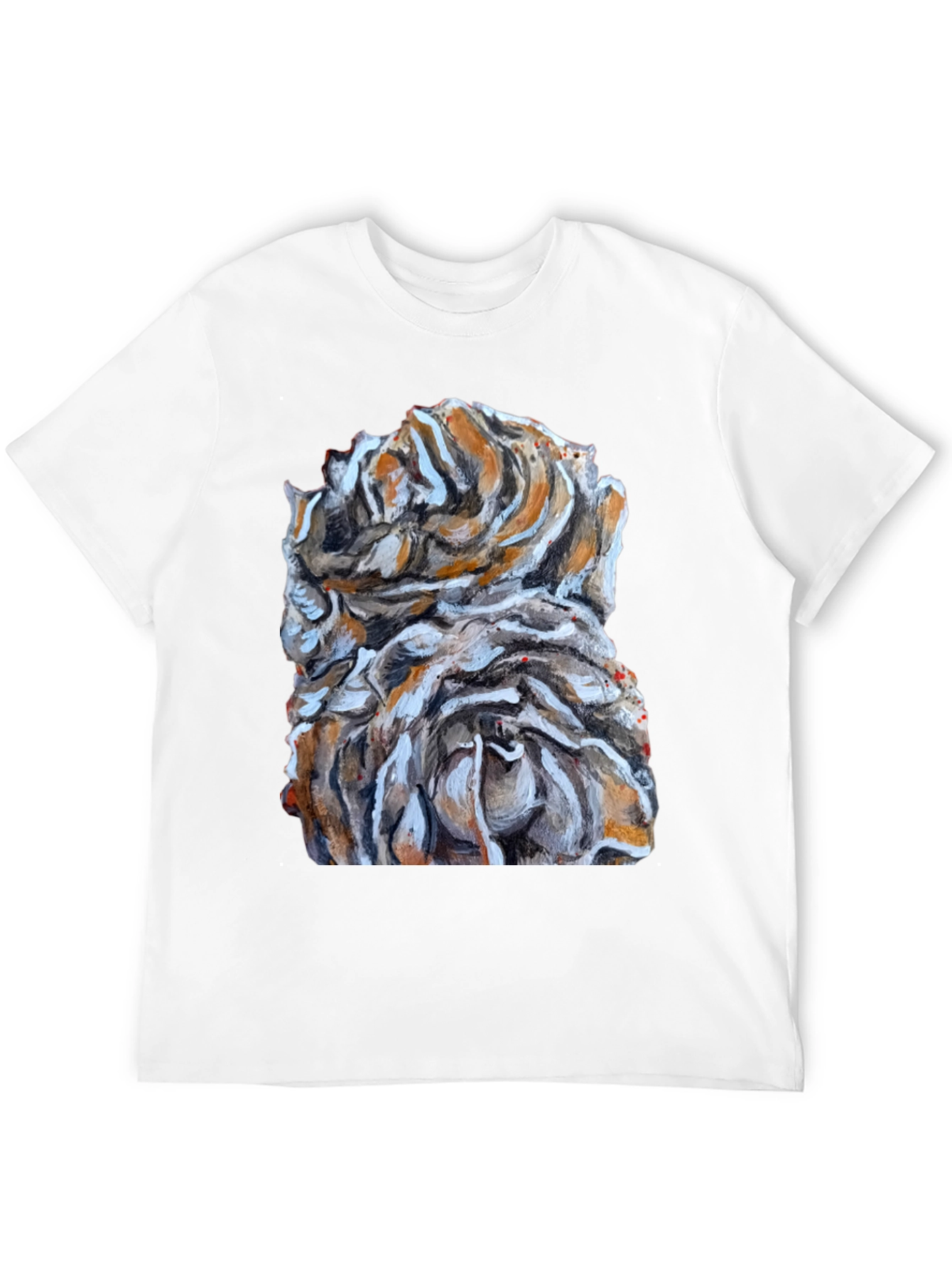 Black Abstract Floral Graphic Print T-Shirt view 12