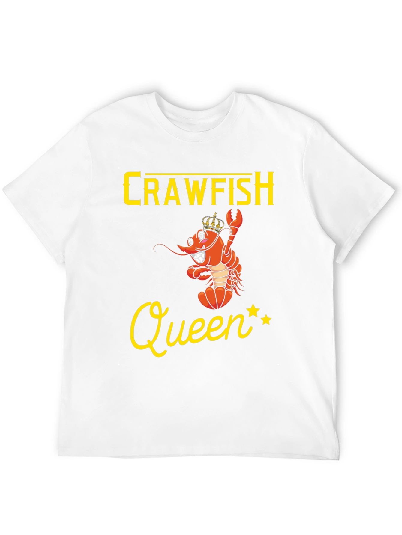 Black Crawfish Queen Graphic Tee - Funny Cajun Shirt view 12