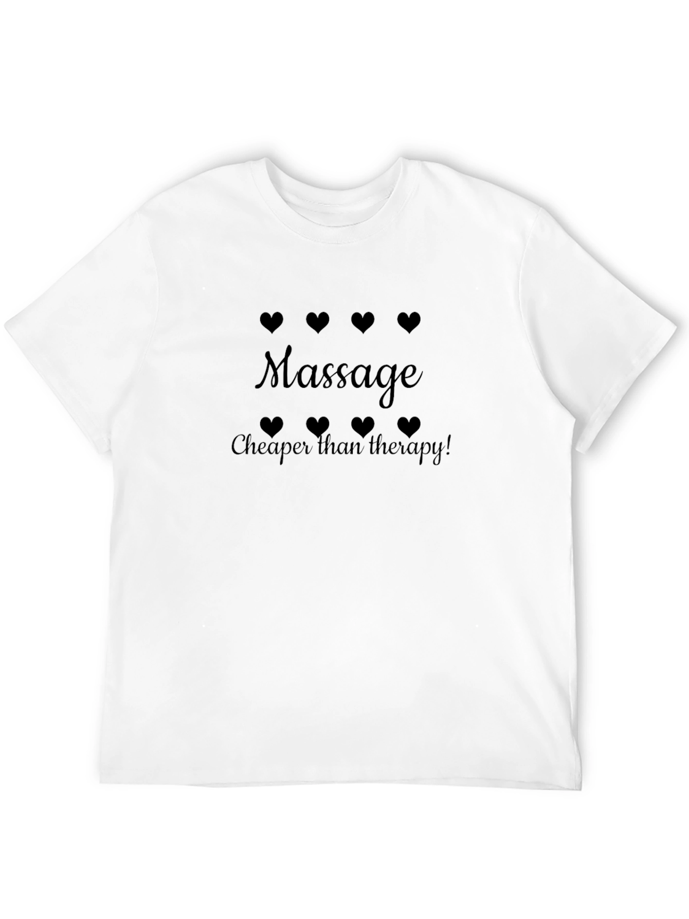 Black Massage Cheaper Than Therapy Black T-Shirt view 12