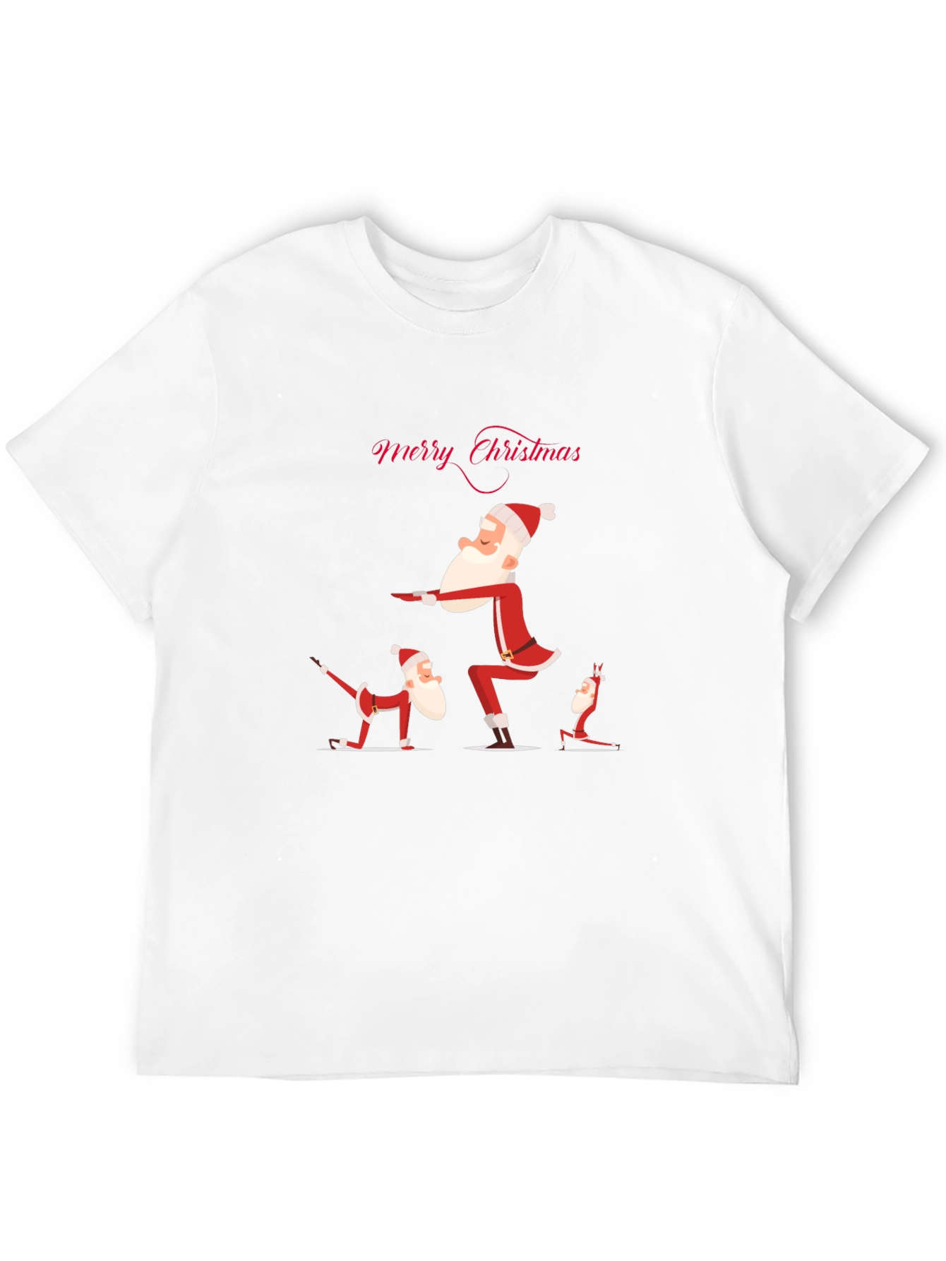 Black Yoga Santa Christmas T-Shirt view 12