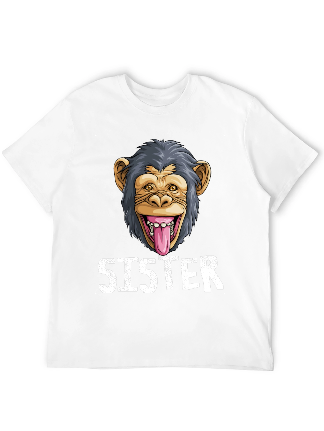 Black Sister Monkey Graphic T-Shirt - Fun & Unique! view 12