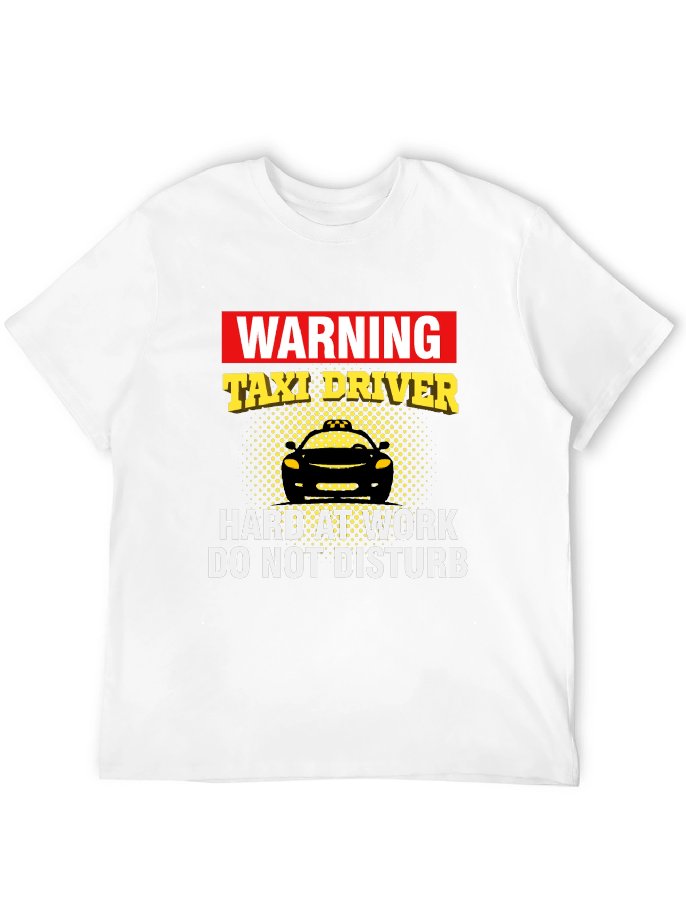 Black Warning Taxi Driver Graphic T-Shirt view 12