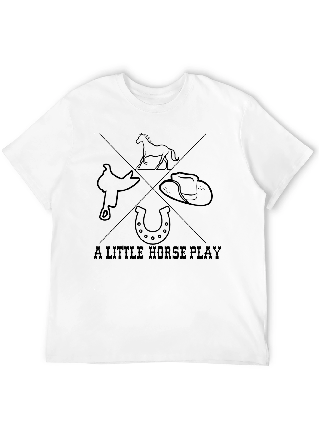 Black A Little Horse Play Graphic Tee view 12