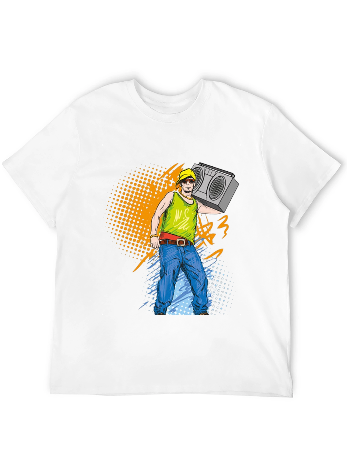 Black Retro Boombox Graphic T-Shirt - Vintage Music Tee view 12