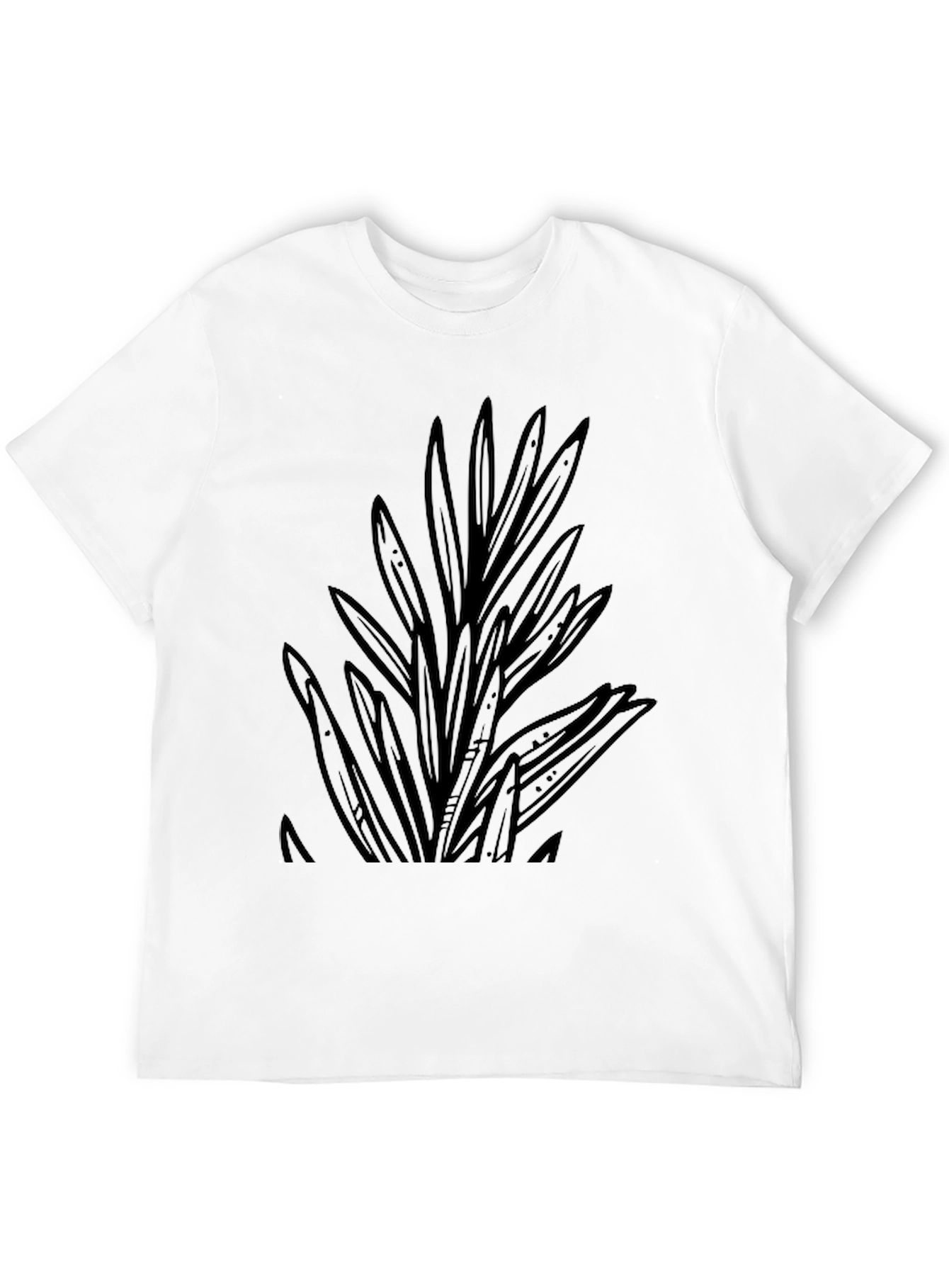 Black Black Graphic Tee - Nature Design view 12