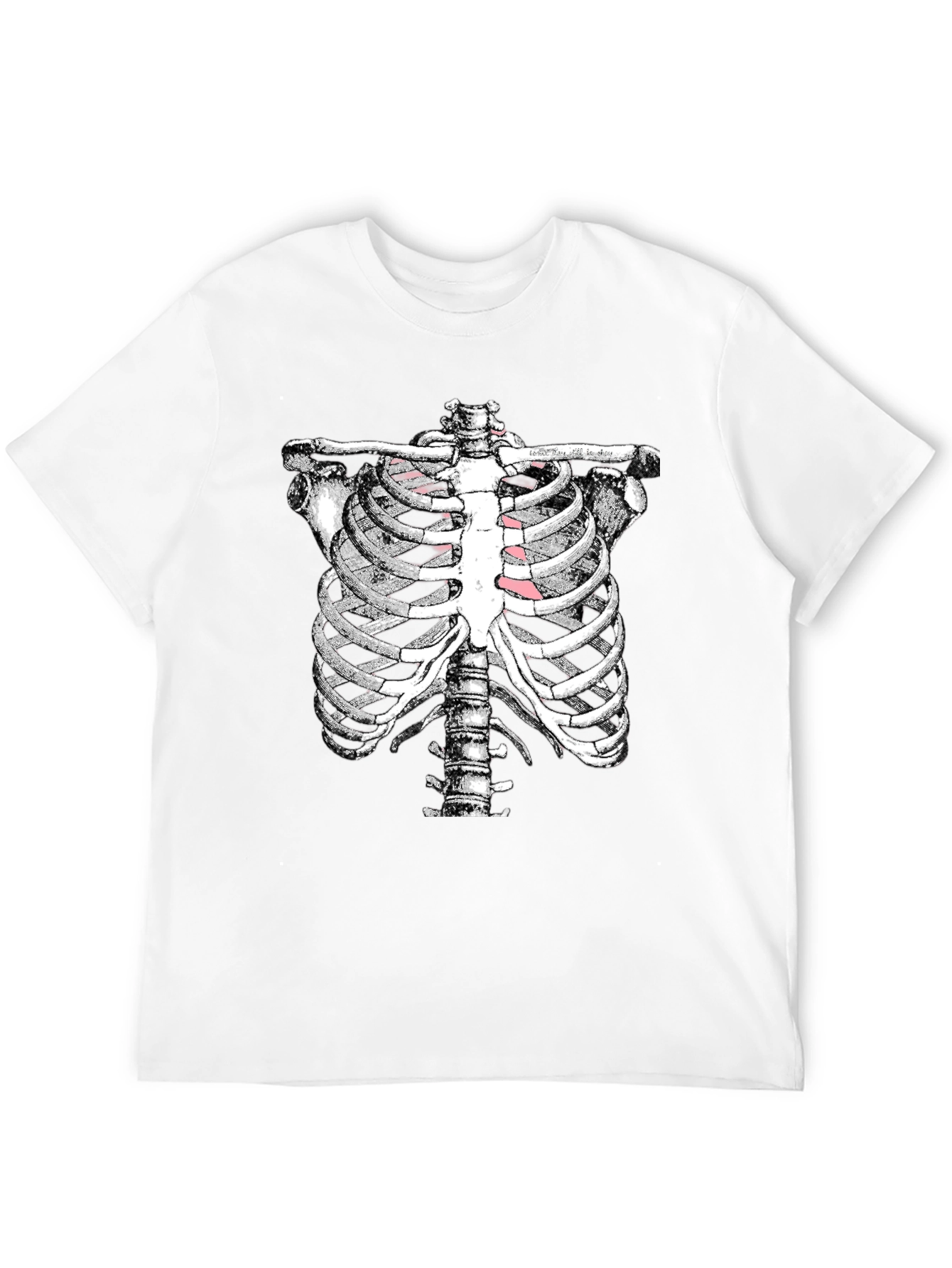 Black Rib Cage Graphic T-Shirt - Halloween Costume Tee view 12