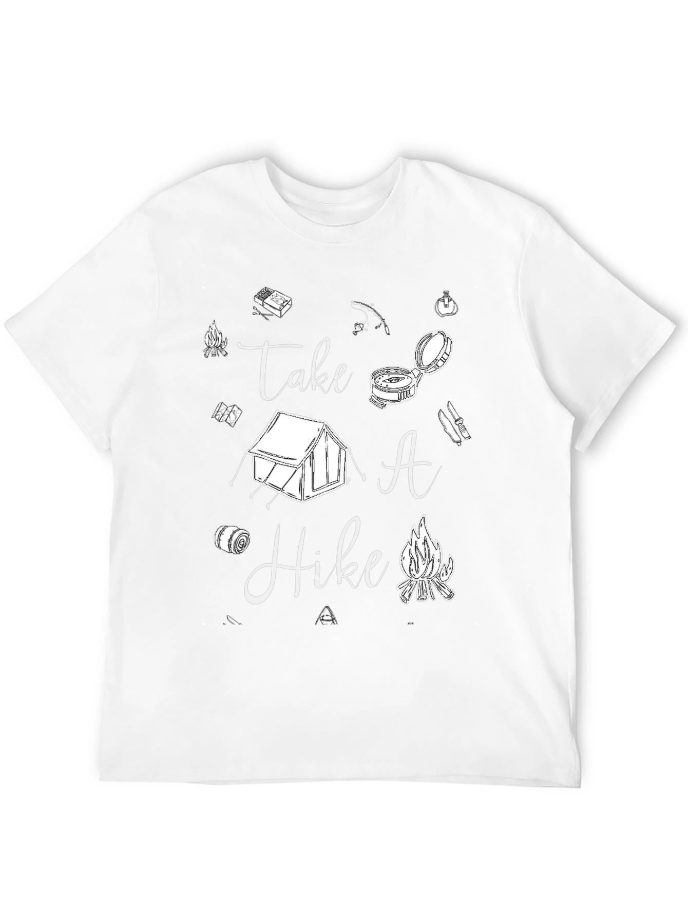 Black Take A Hike Graphic Tee - Camping Lover's T-Shirt view 12