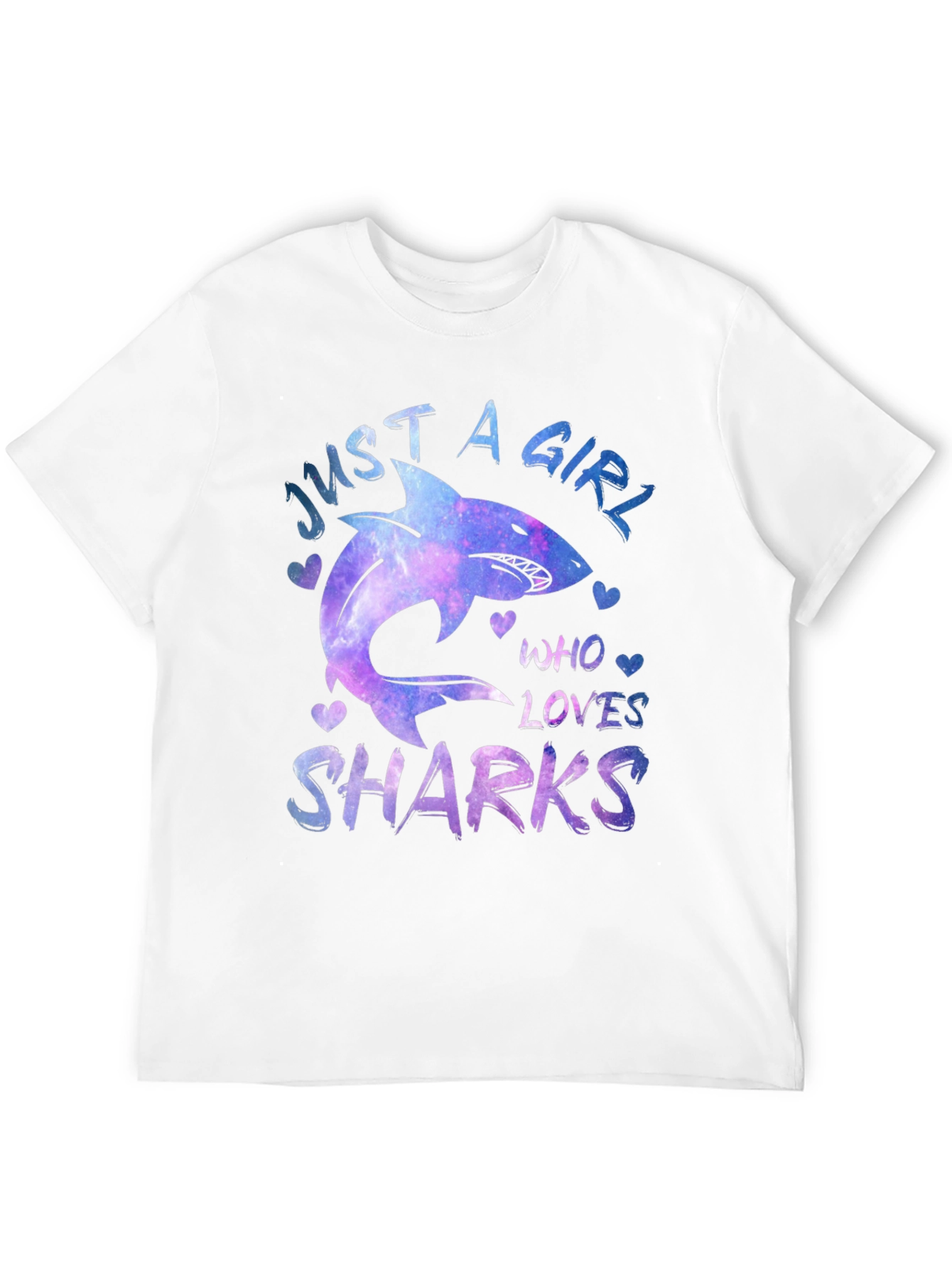 Black Just A Girl Who Loves Sharks Graphic Tee view 12