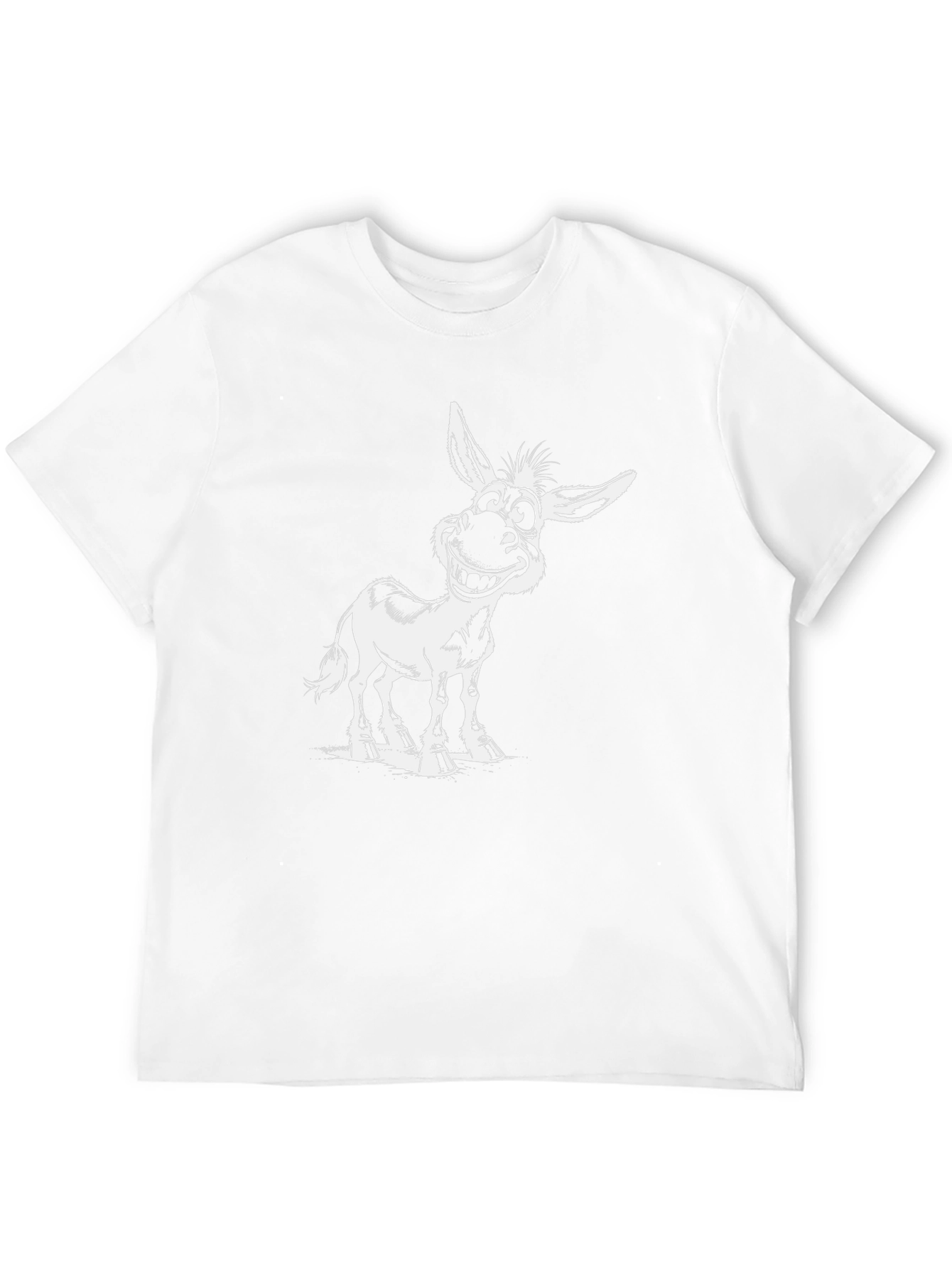Black Funny Donkey Graphic T-Shirt - Black Cotton Tee view 12