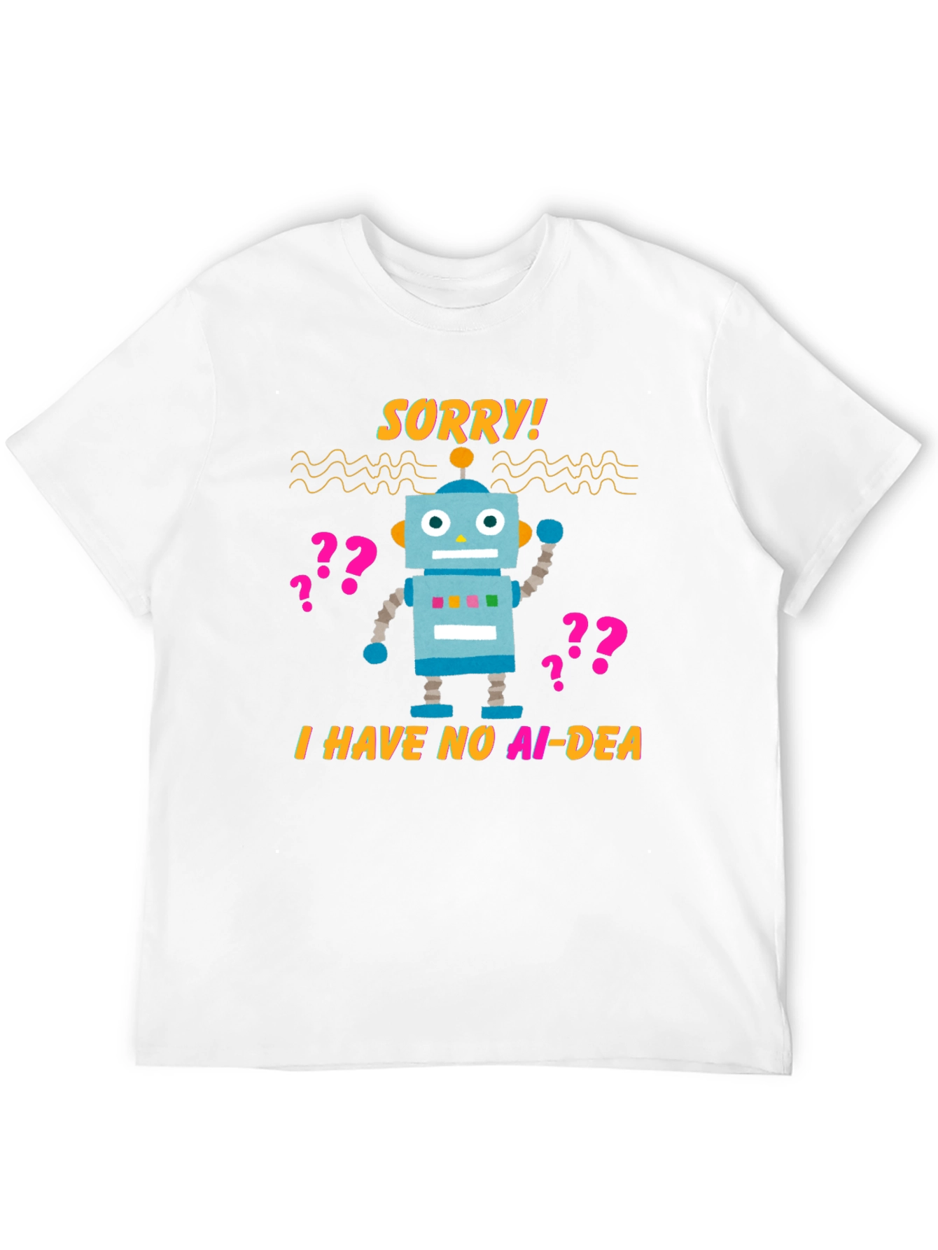 Black AI-DEA Robot T-Shirt view 12