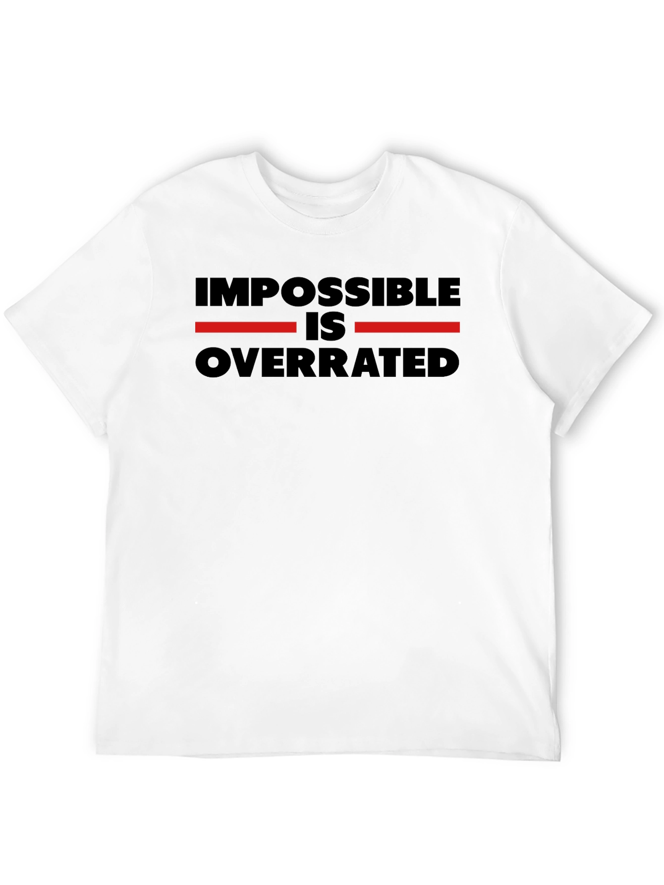 Black Impossible is Overrated T-Shirt view 12