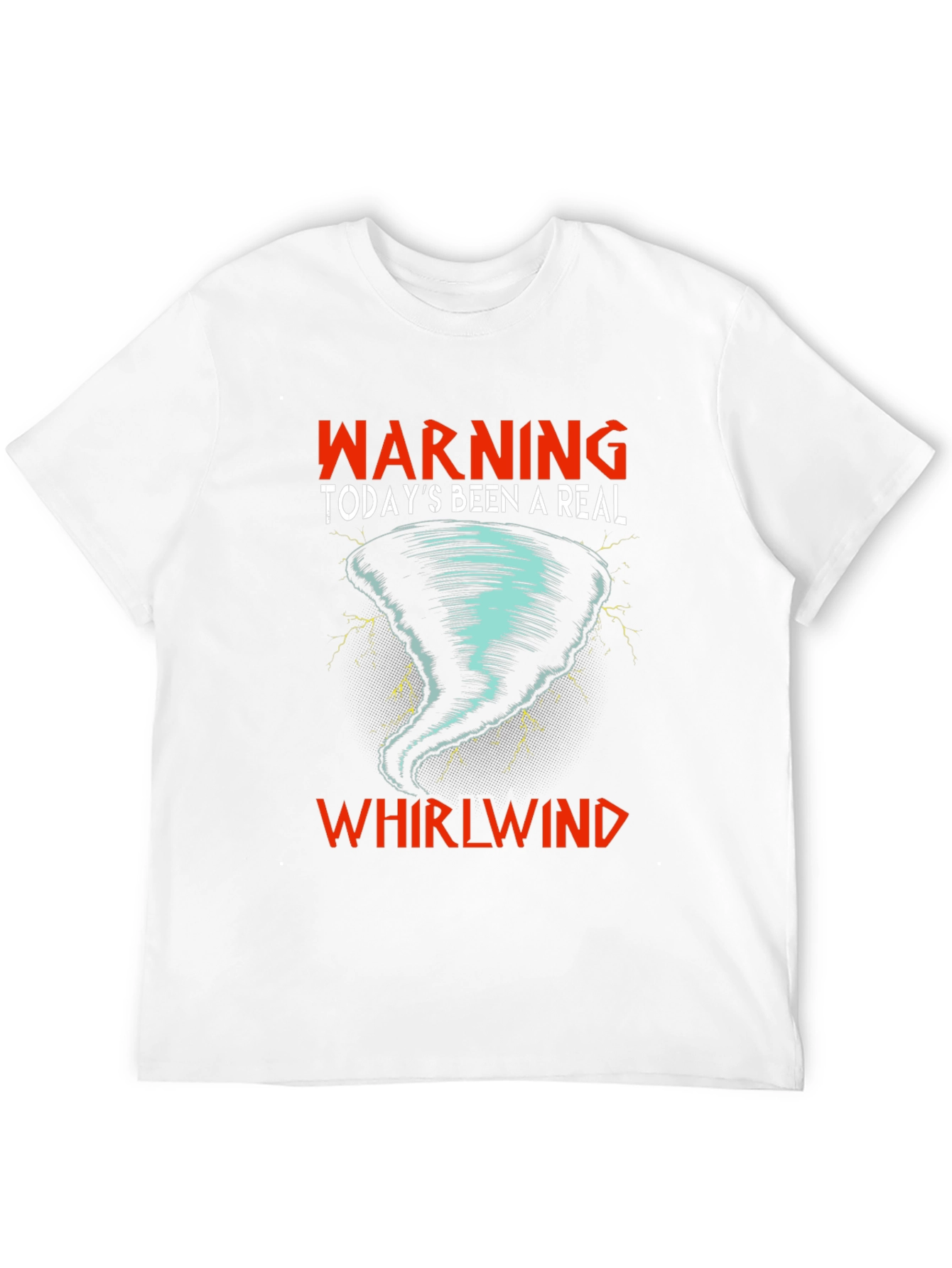 Black Warning Whirlwind Graphic T-Shirt view 12