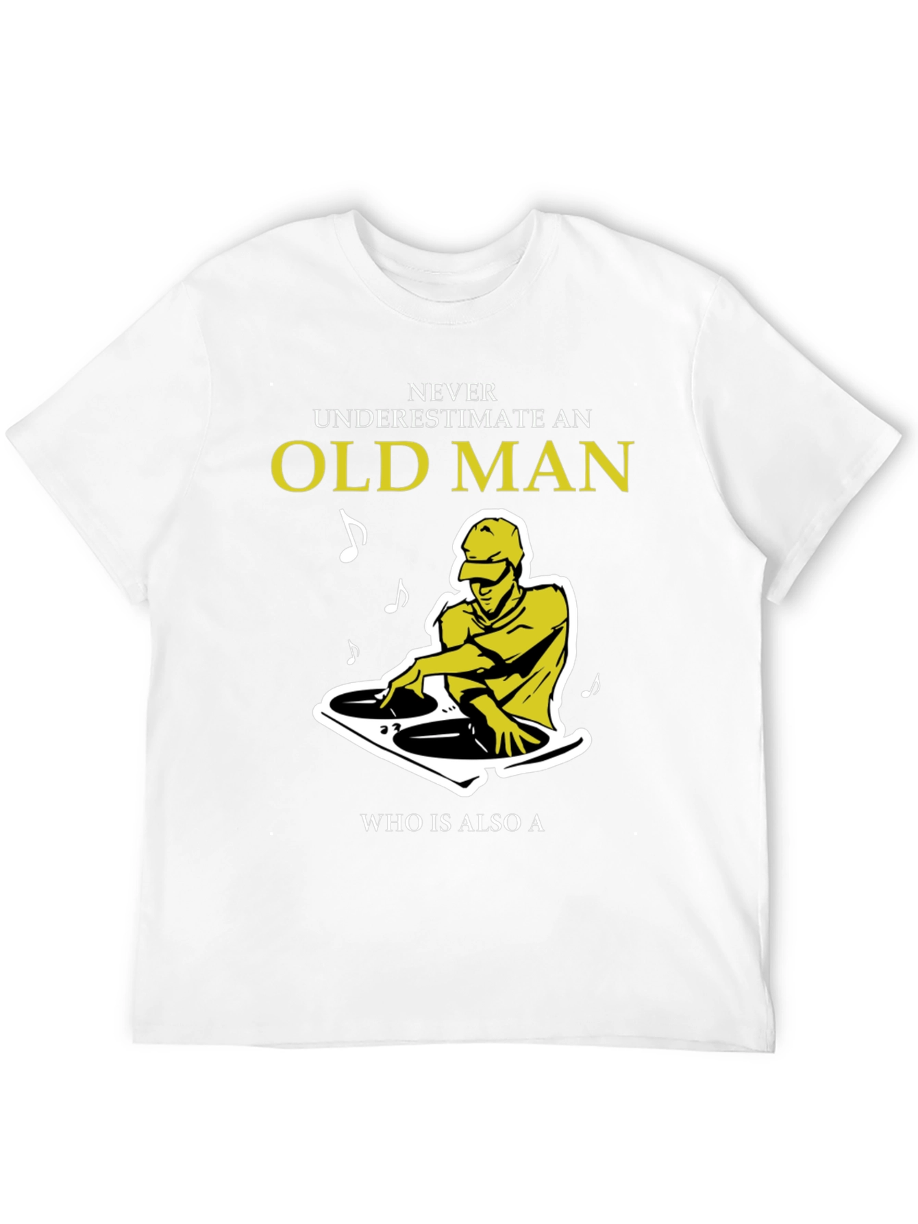 Black DJ Old Man Graphic Tee - Never Underestimate Him view 12